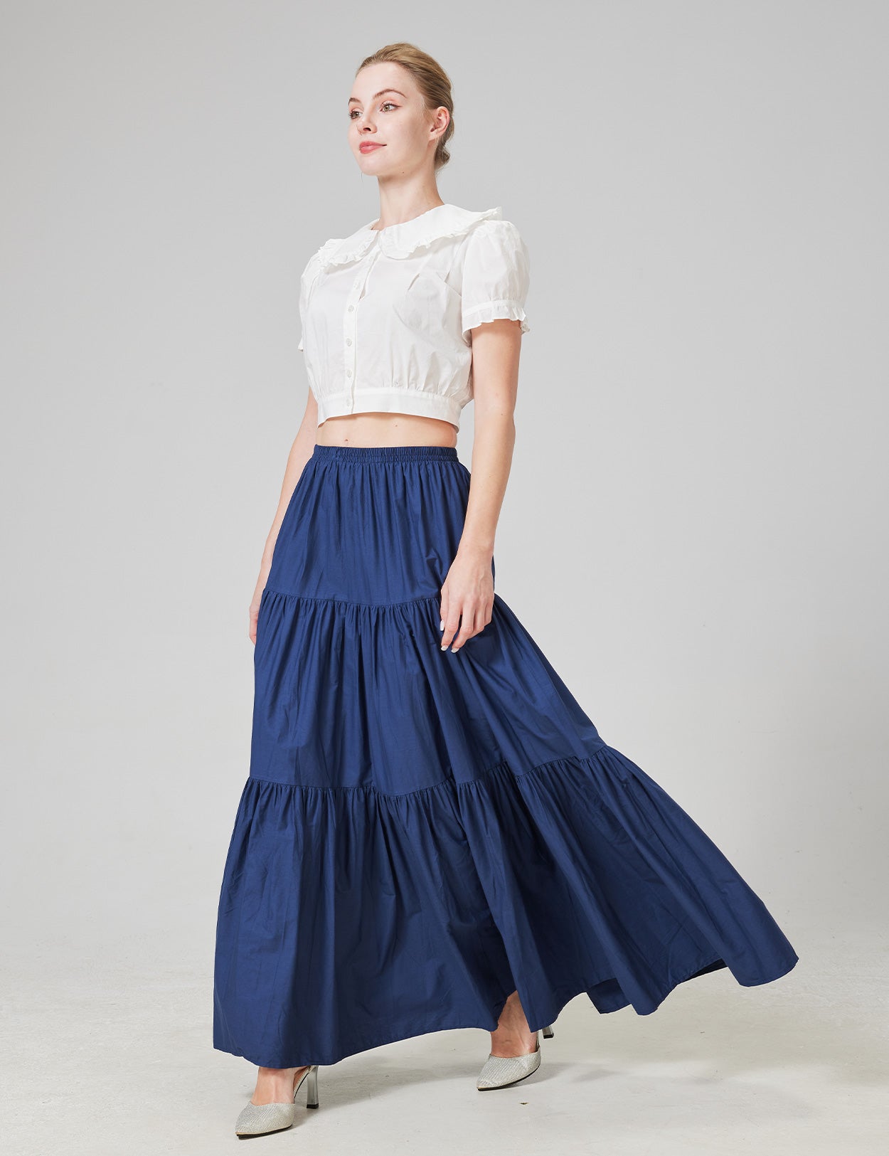 100% Cotton Renaissance Medieval Boho Maxi Skirt for Women