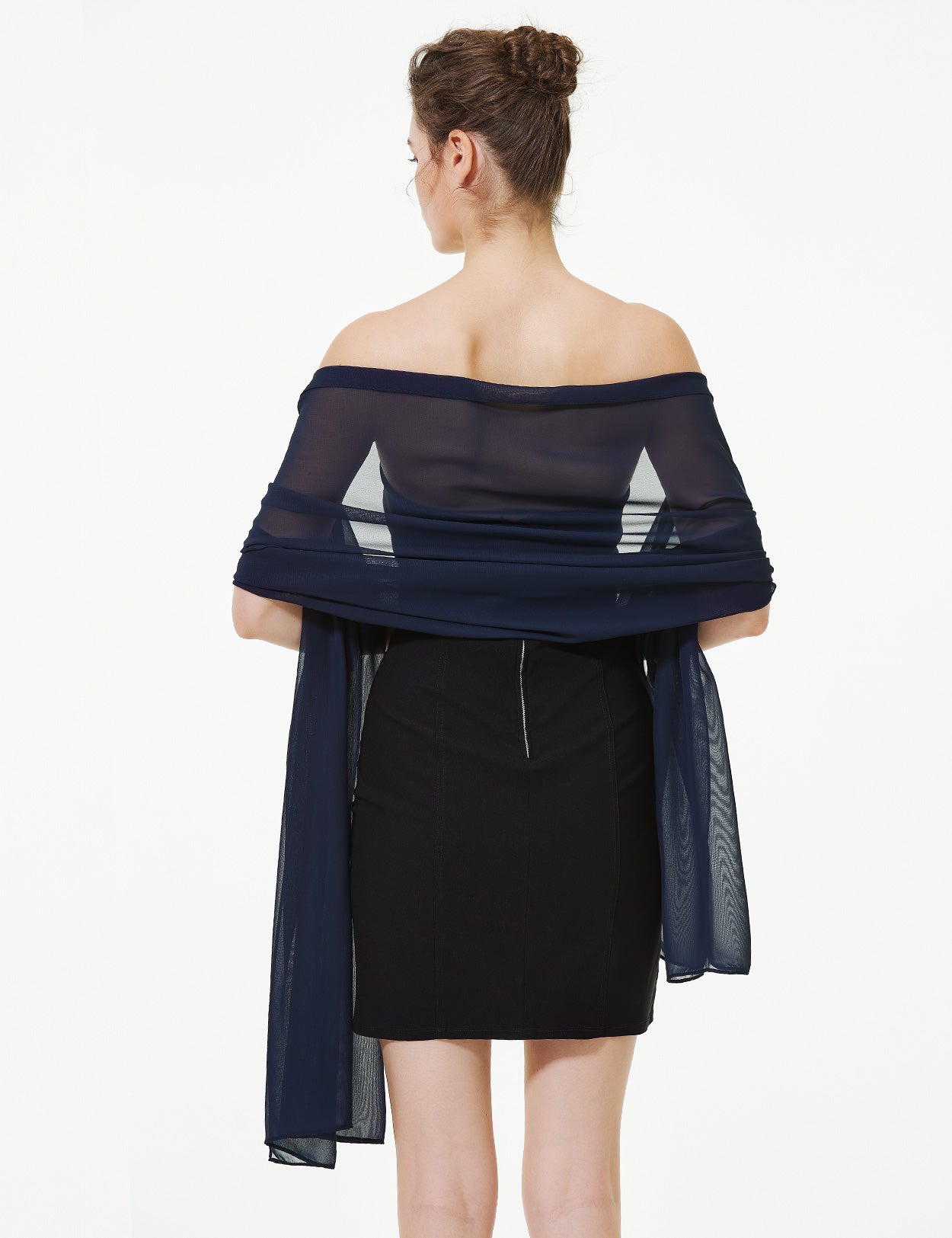 Elegant Chiffon Wedding Shawl for Brides & Evening Dresses (22 Colors)