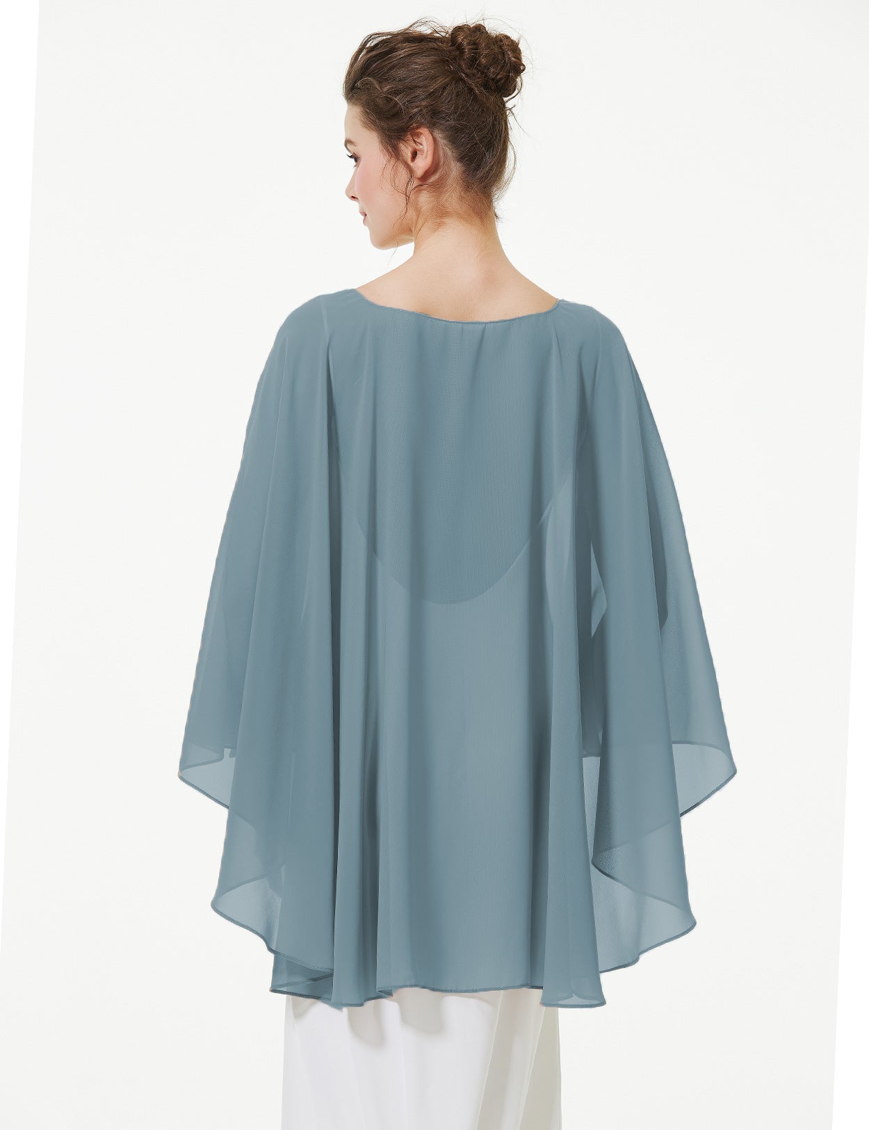 Cape en mousseline pour femme | Étole transparente et châle de soirée pour mariage d'automne