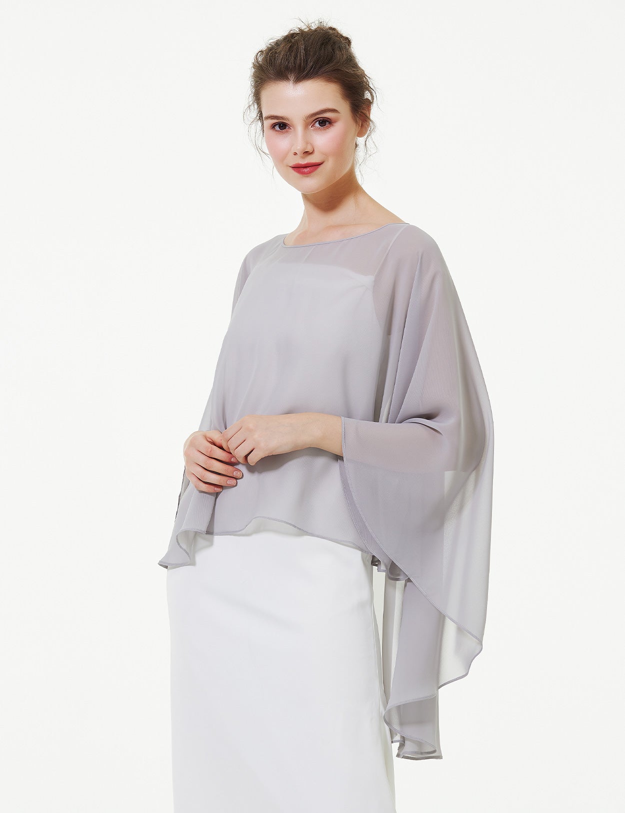 Cape en mousseline pour femme | Étole transparente et châle de soirée pour mariage d'automne