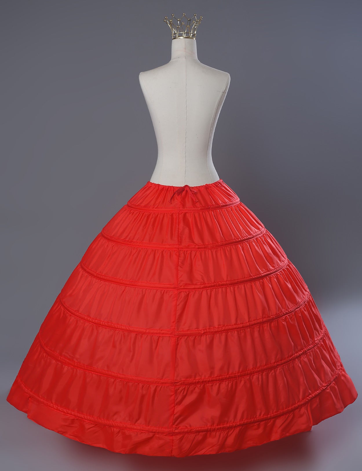 Crinoline trapèze à 6 cerceaux pour robes de mariée longues au sol