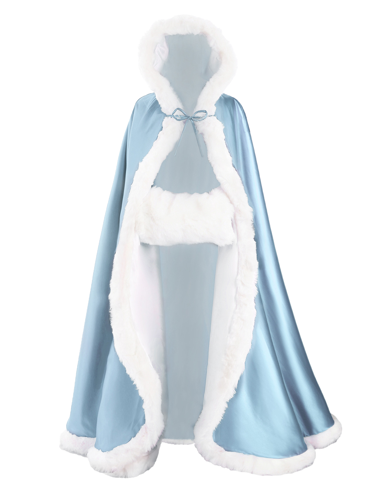 Reversible Wedding Cape with Fur Trim & Hood