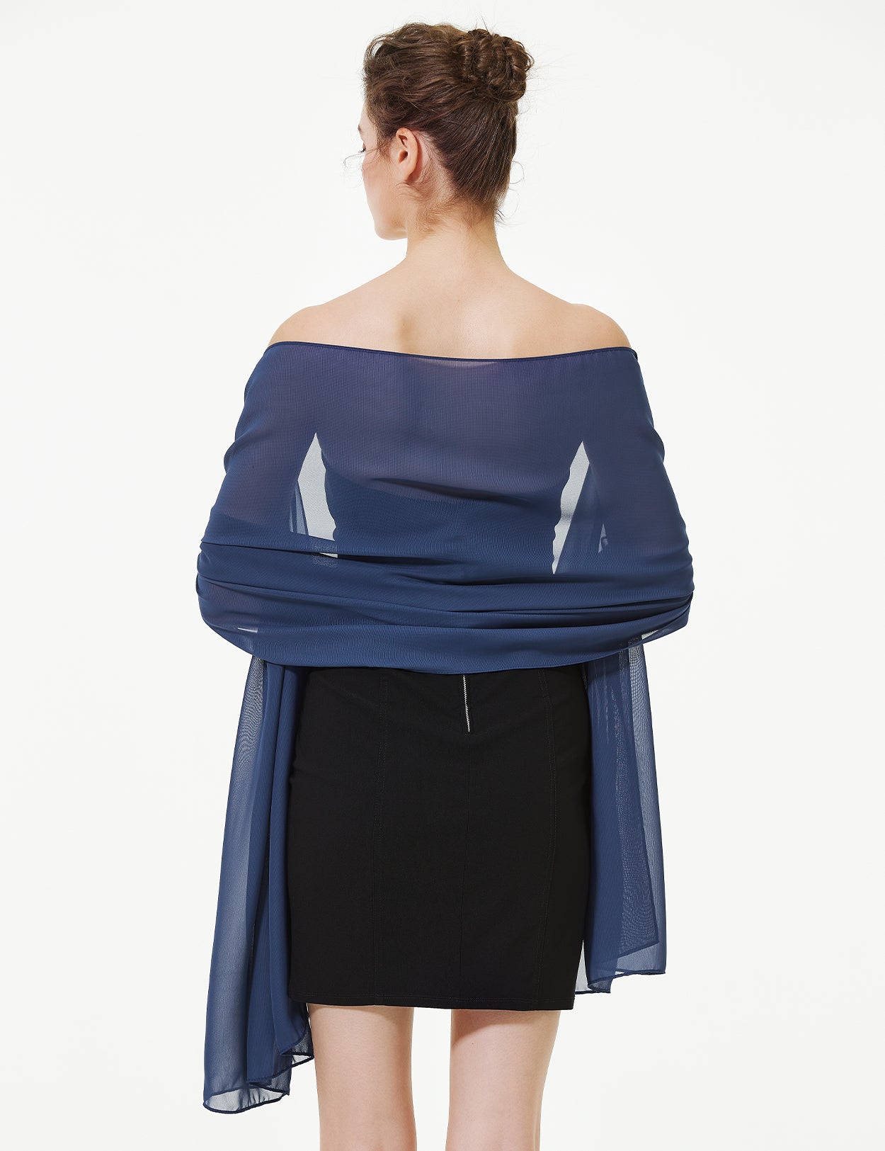 Elegant Chiffon Wedding Shawl for Brides & Evening Dresses (22 Colors)