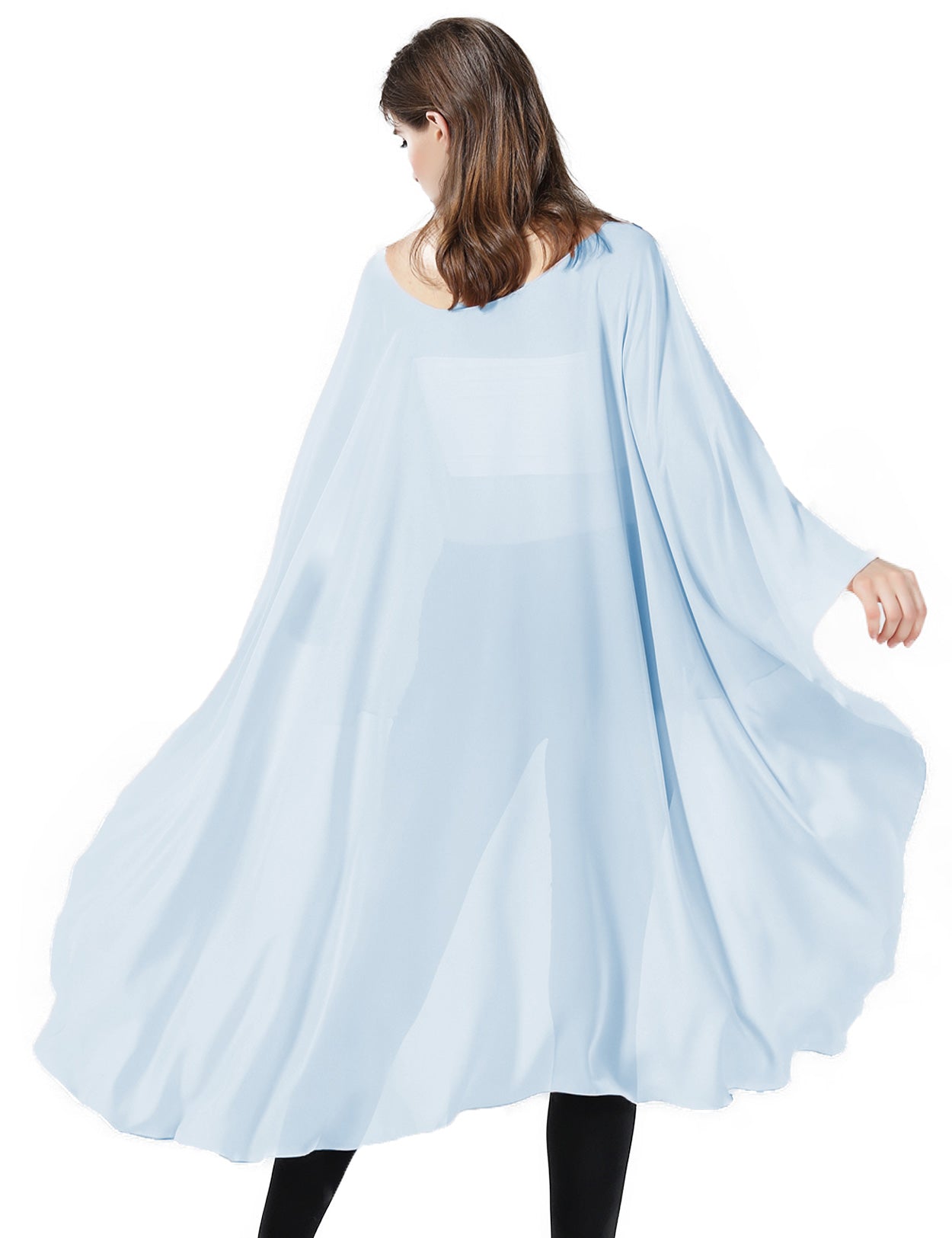 Chiffon High-Low Wedding Bridal Cape Shawl (24 colors)