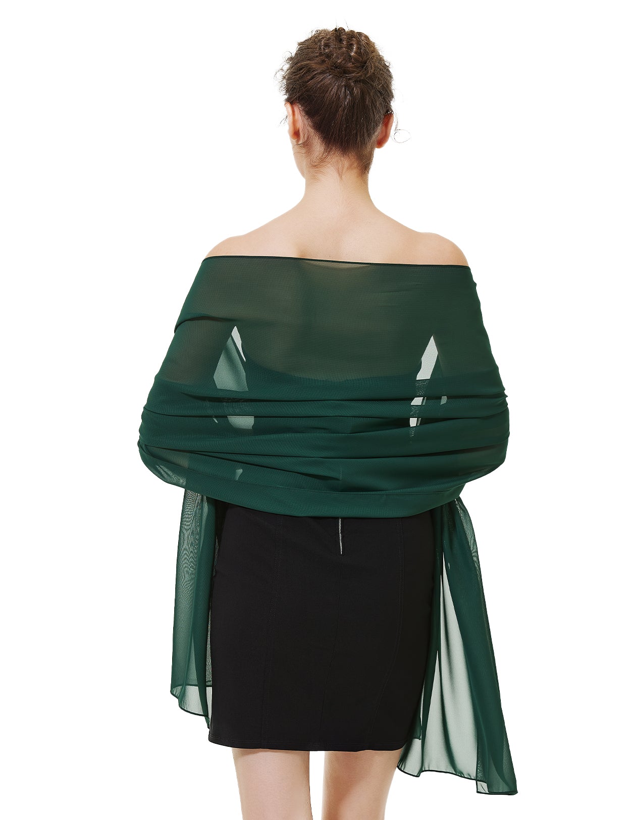 Elegant Chiffon Wedding Shawl for Brides & Evening Dresses (22 Colors)