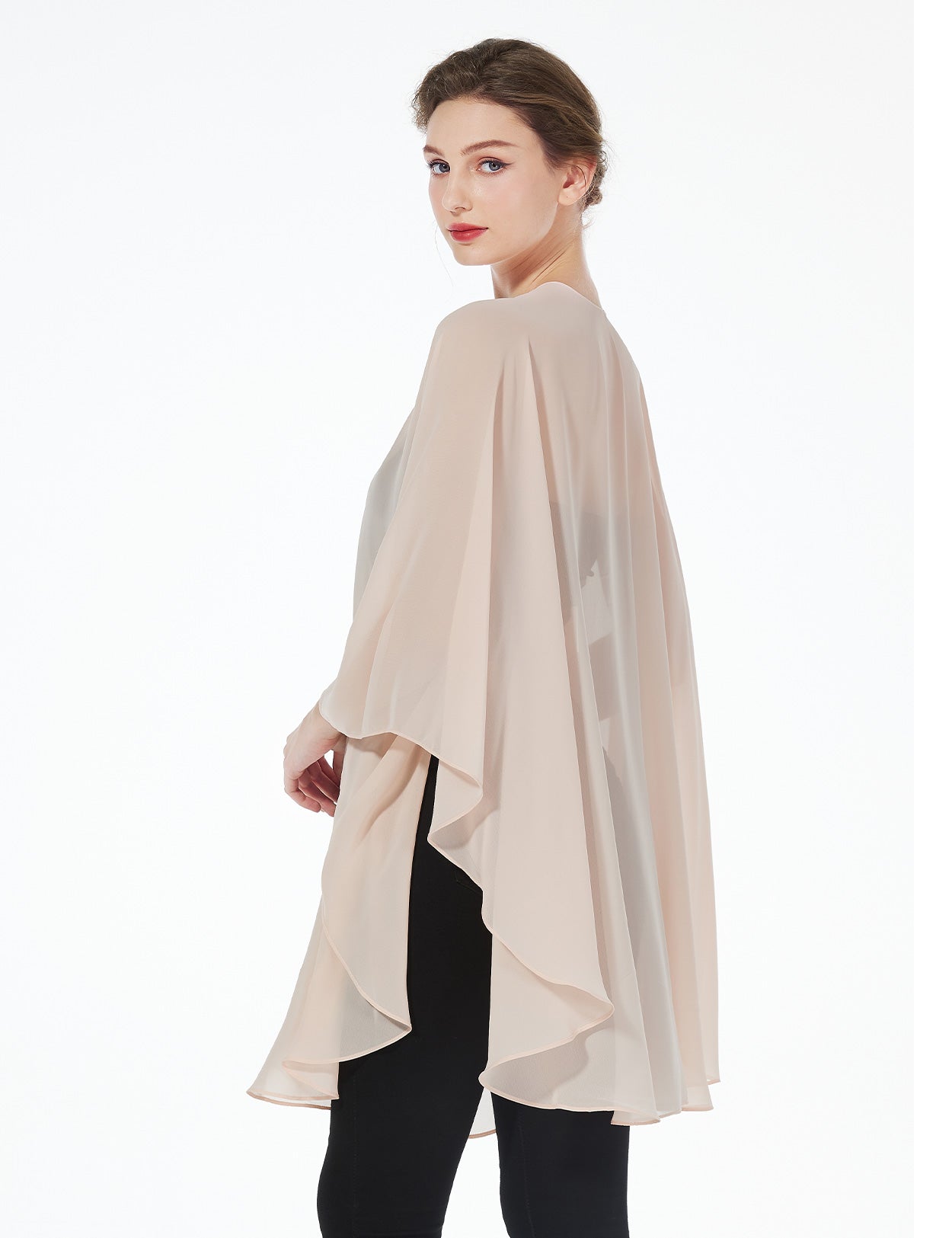 Elegant Chiffon Wedding Shawl - Bridal Evening Scarf Wrap