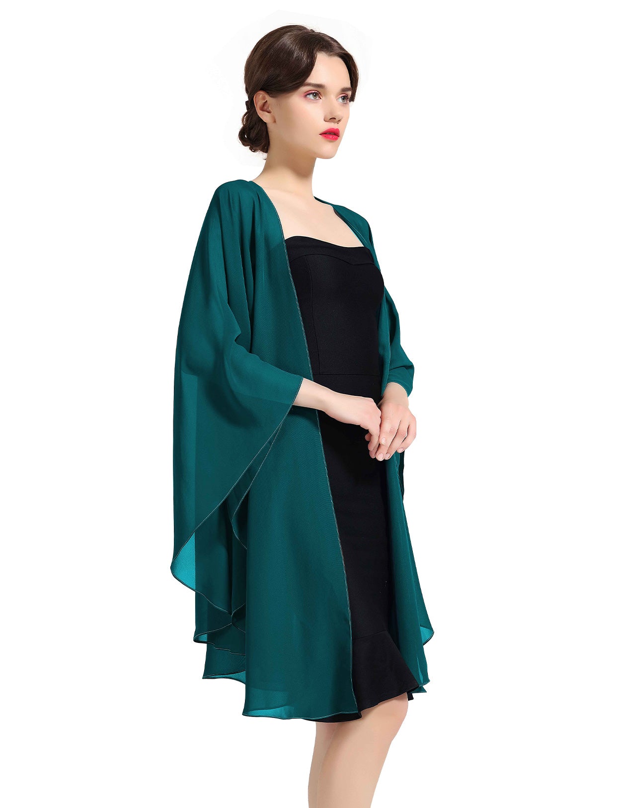 Elegant Chiffon Wedding Shawl - Bridal Evening Scarf Wrap