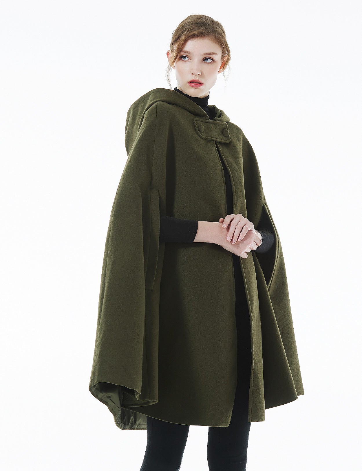 Eleganter Kapuzenumhang für Damen – Hochzeits- und Halloween-Umhang