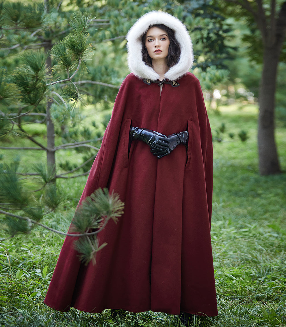 Mittelalterlicher Kapuzenumhang für Castlecore & Gothic Cosplay