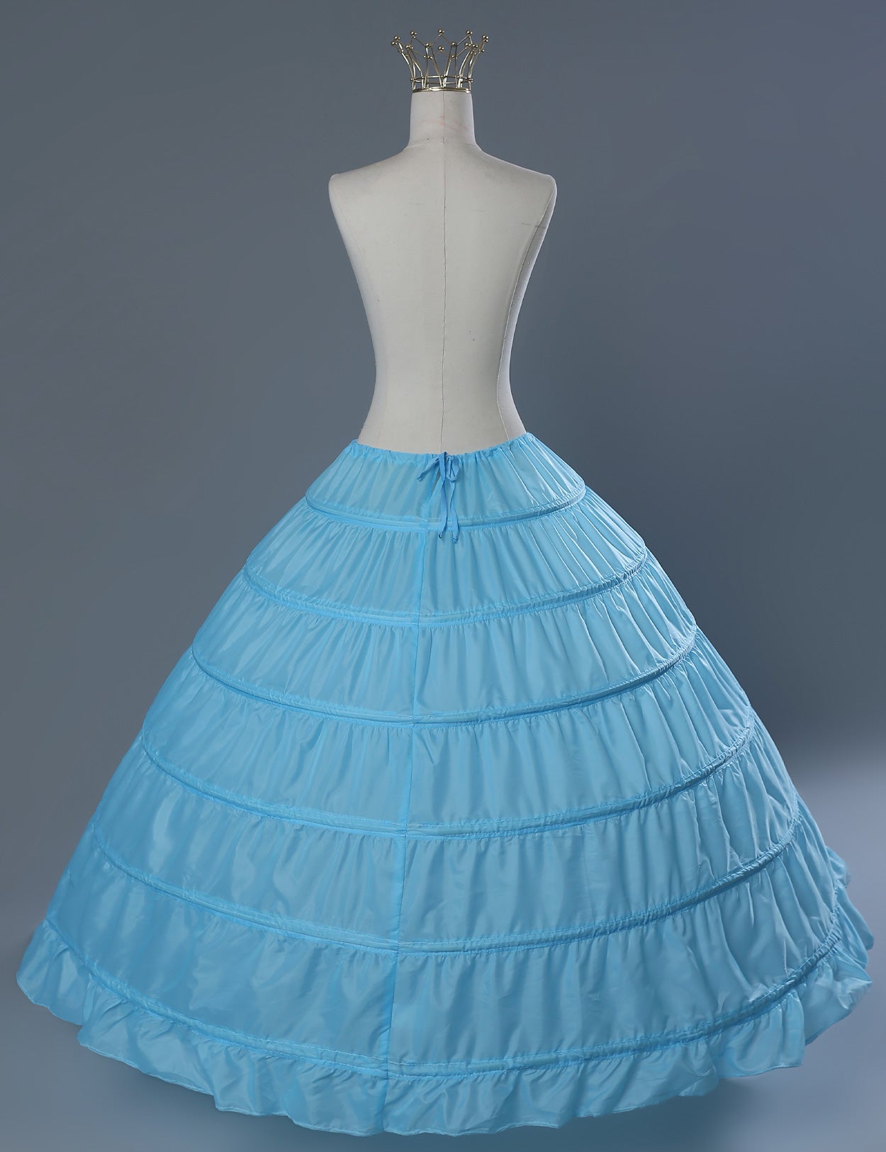 Crinoline trapèze à 6 cerceaux pour robes de mariée longues au sol