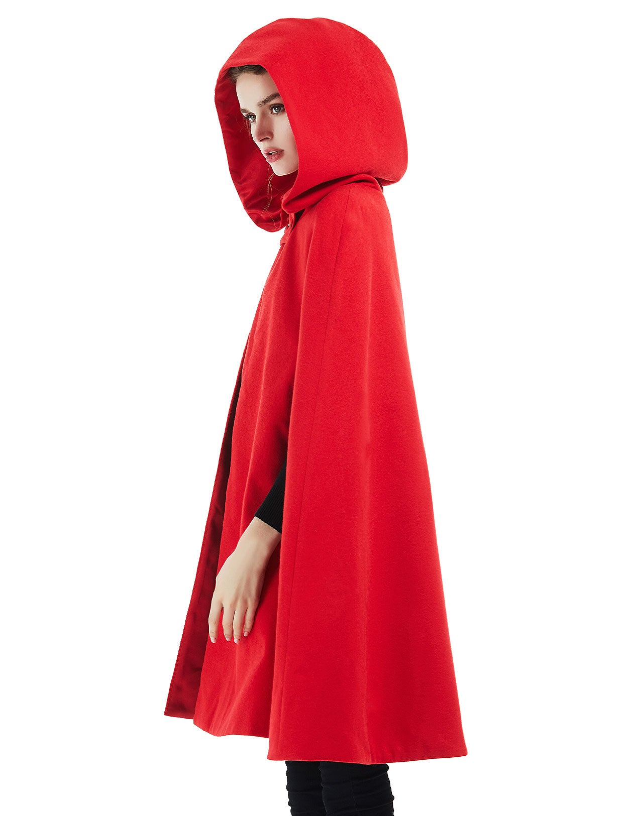 Eleganter Kapuzenumhang für Damen – Hochzeits- und Halloween-Umhang