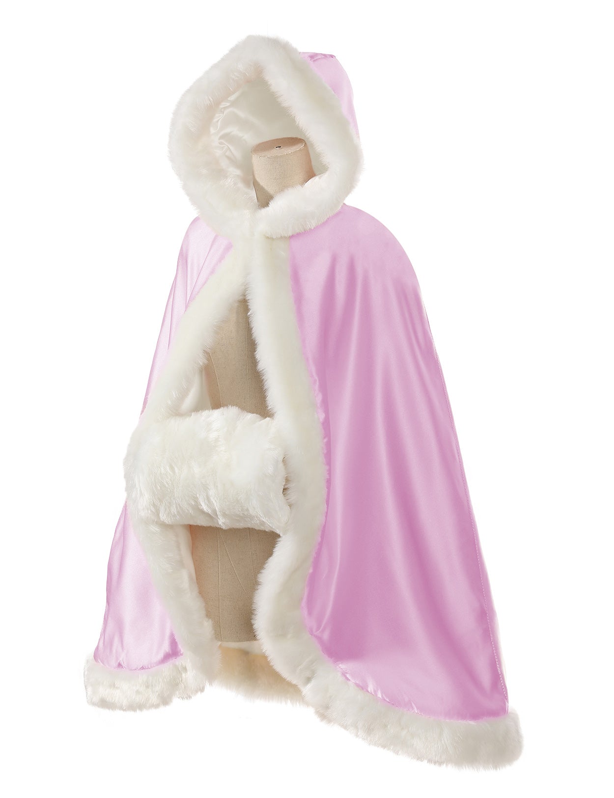 Cape en fourrure pour tout-petit : costume de demoiselle d'honneur et de cape à capuche de Noël
