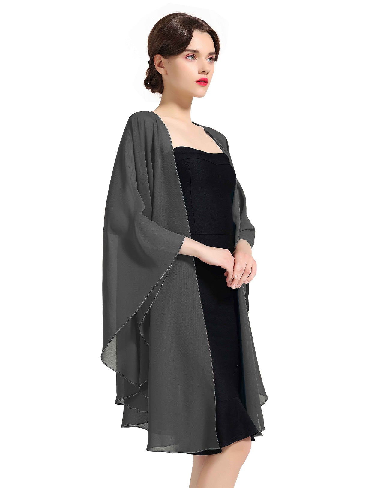 Elegant Chiffon Wedding Shawl - Bridal Evening Scarf Wrap