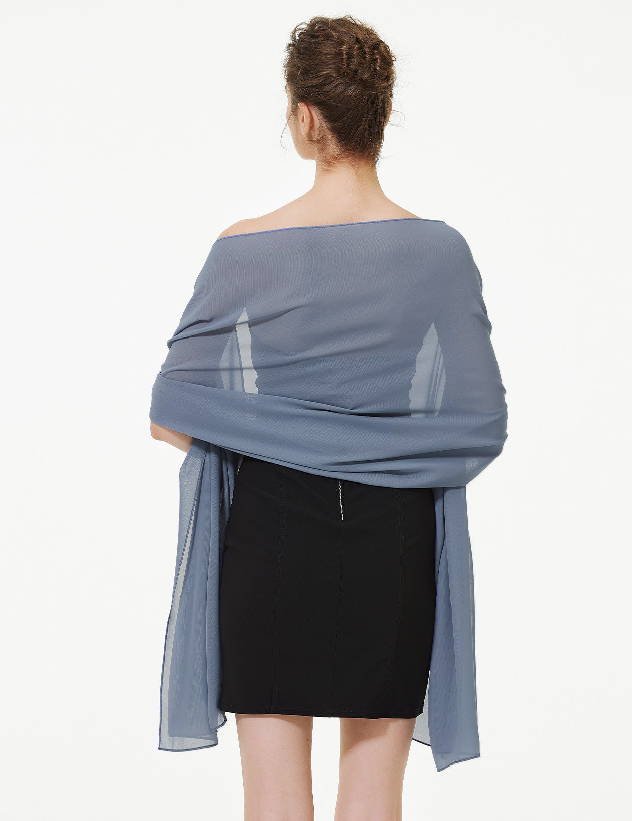 Elegant Chiffon Wedding Shawl for Brides & Evening Dresses (22 Colors)