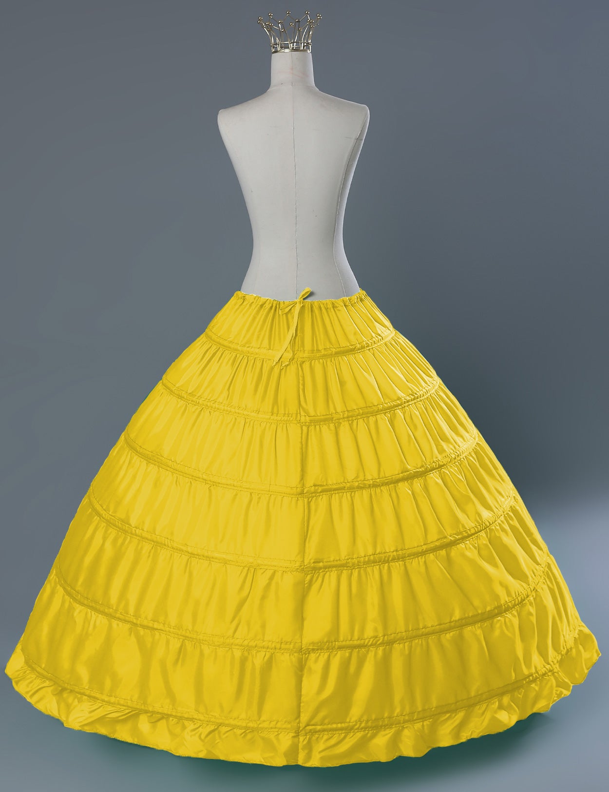 Crinoline trapèze à 6 cerceaux pour robes de mariée longues au sol