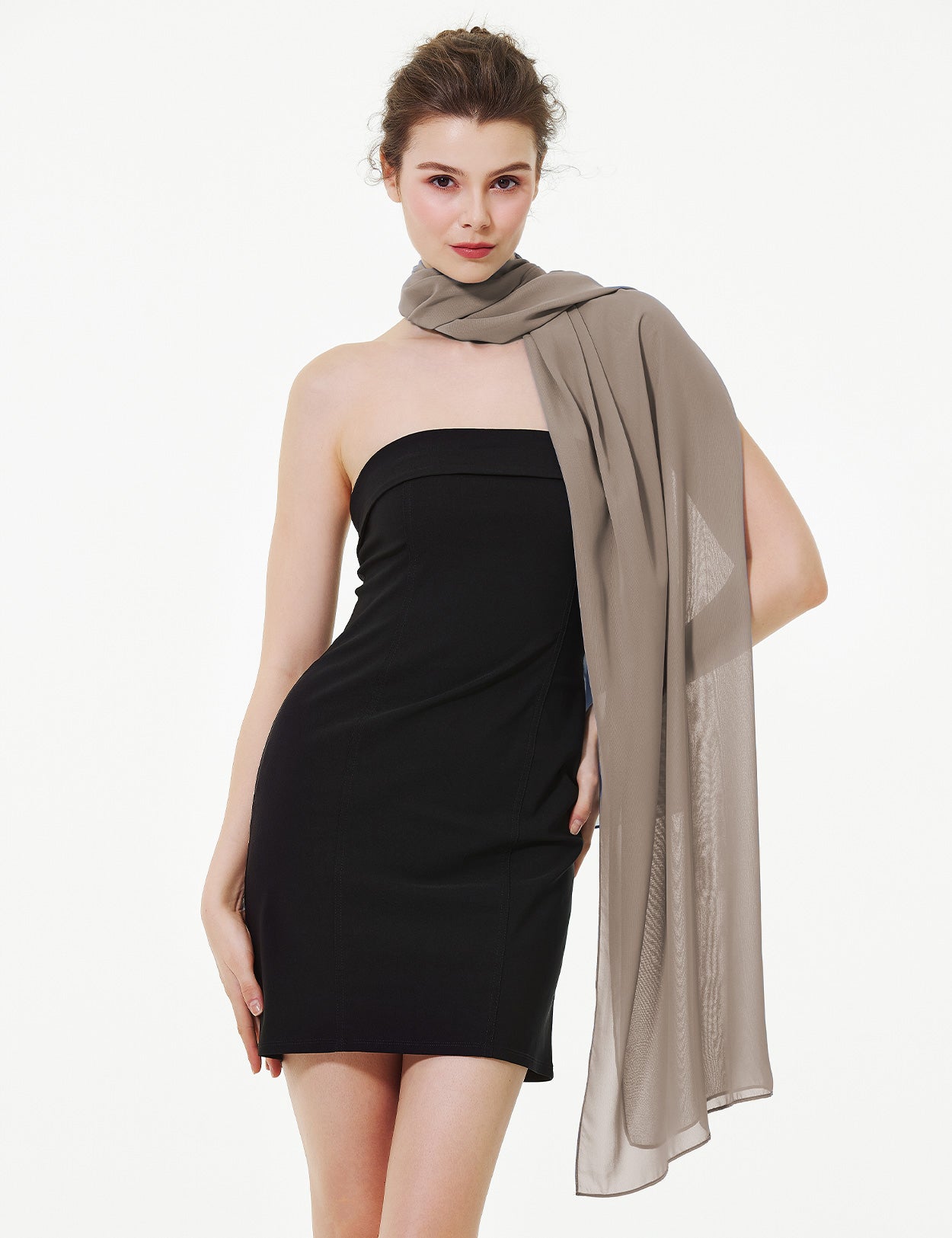 Elegant Chiffon Wedding Shawl for Brides & Evening Dresses (22 Colors)