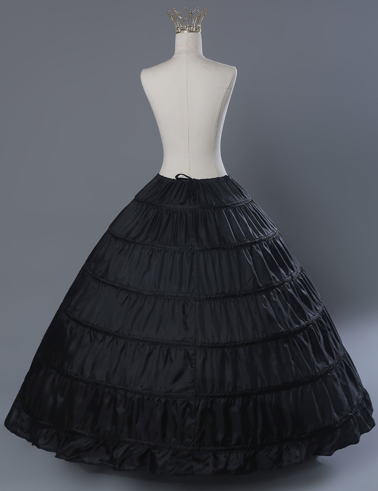 Crinoline trapèze à 6 cerceaux pour robes de mariée longues au sol