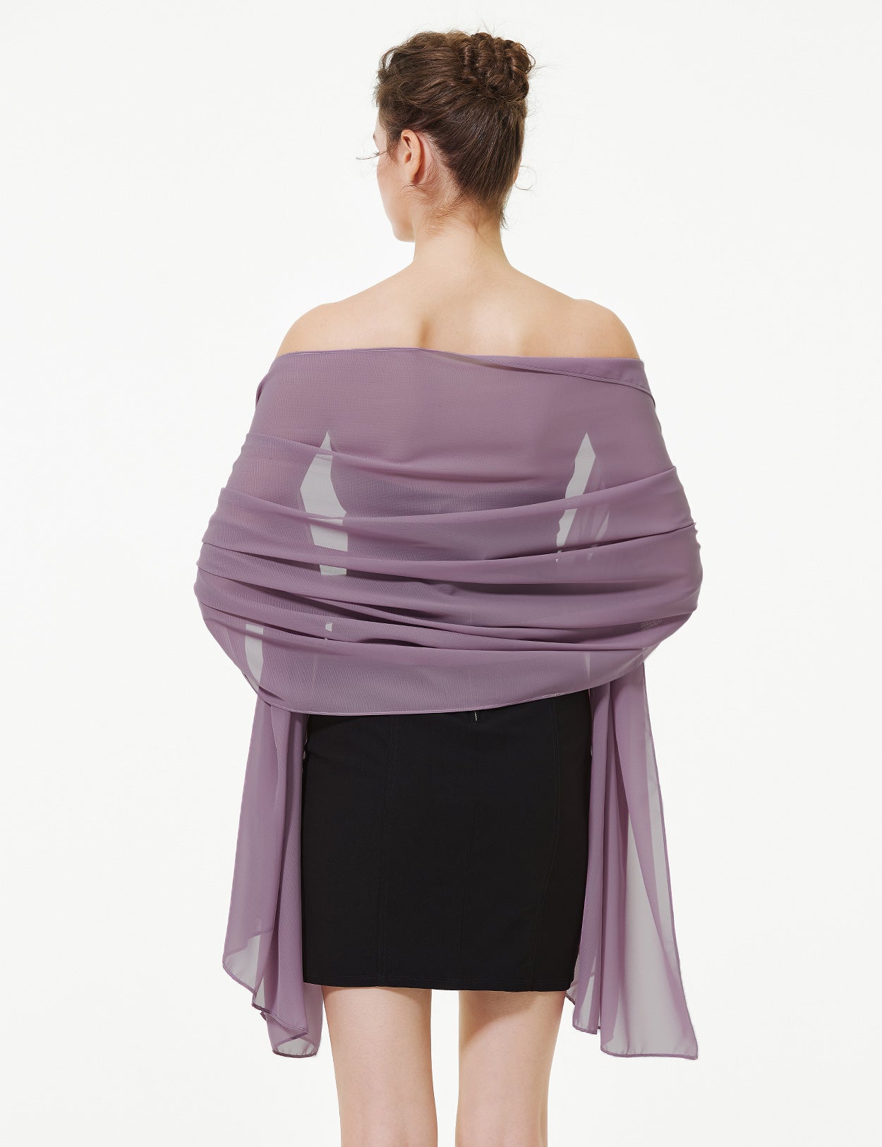 Elegant Chiffon Wedding Shawl for Brides & Evening Dresses (22 Colors)