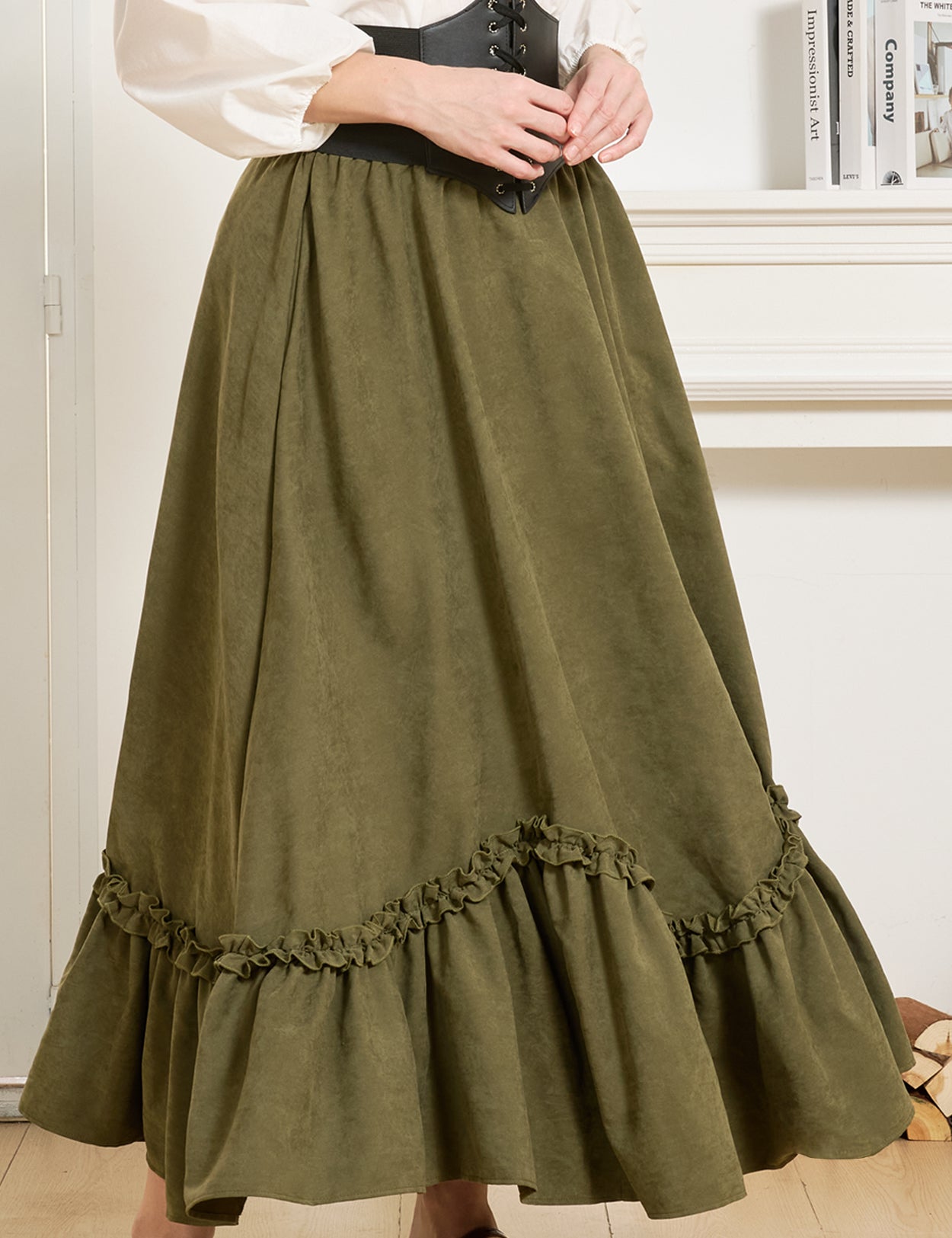 Falda larga estilo victoriano gótico steampunk, vestido medieval renacentista