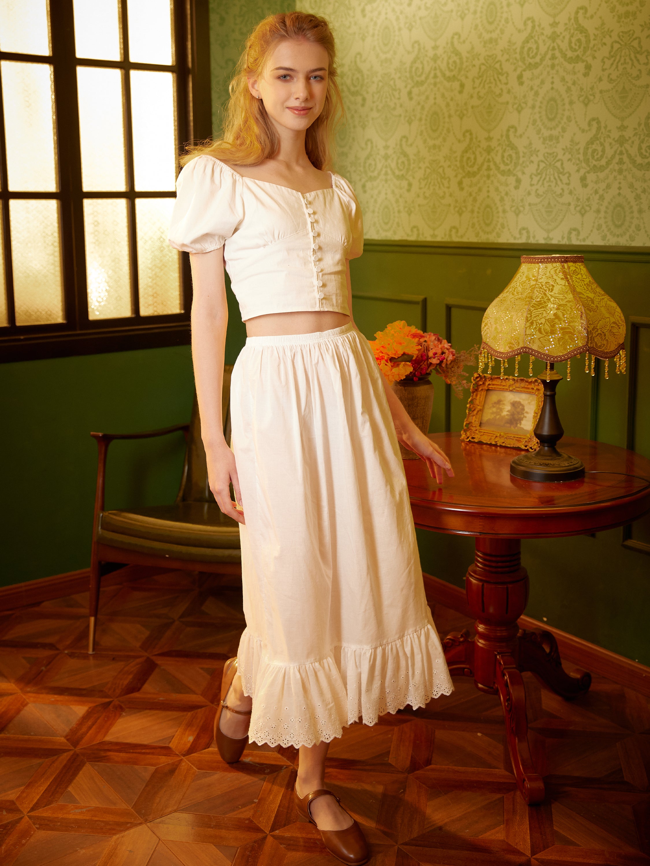 Vintage Lace Half Slip - Cotton Underskirt & Skirt Extender