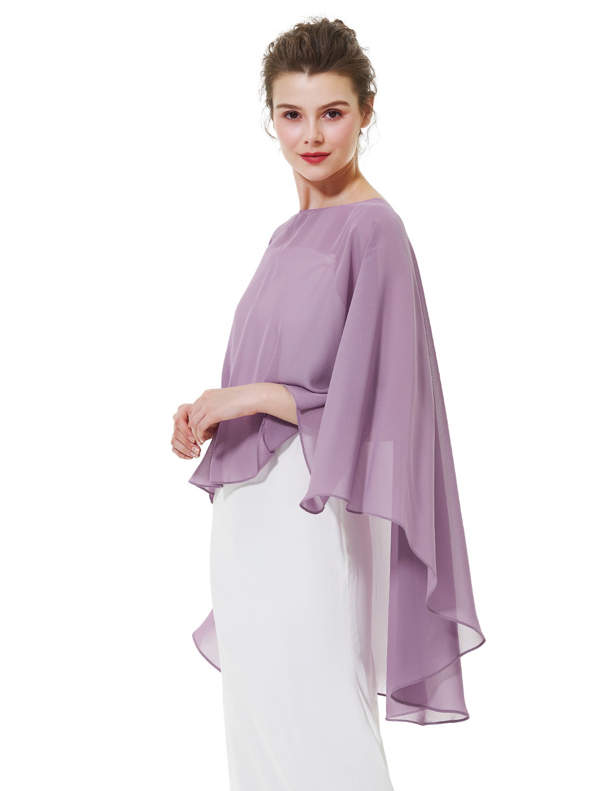 Cape en mousseline pour femme | Étole transparente et châle de soirée pour mariage d'automne