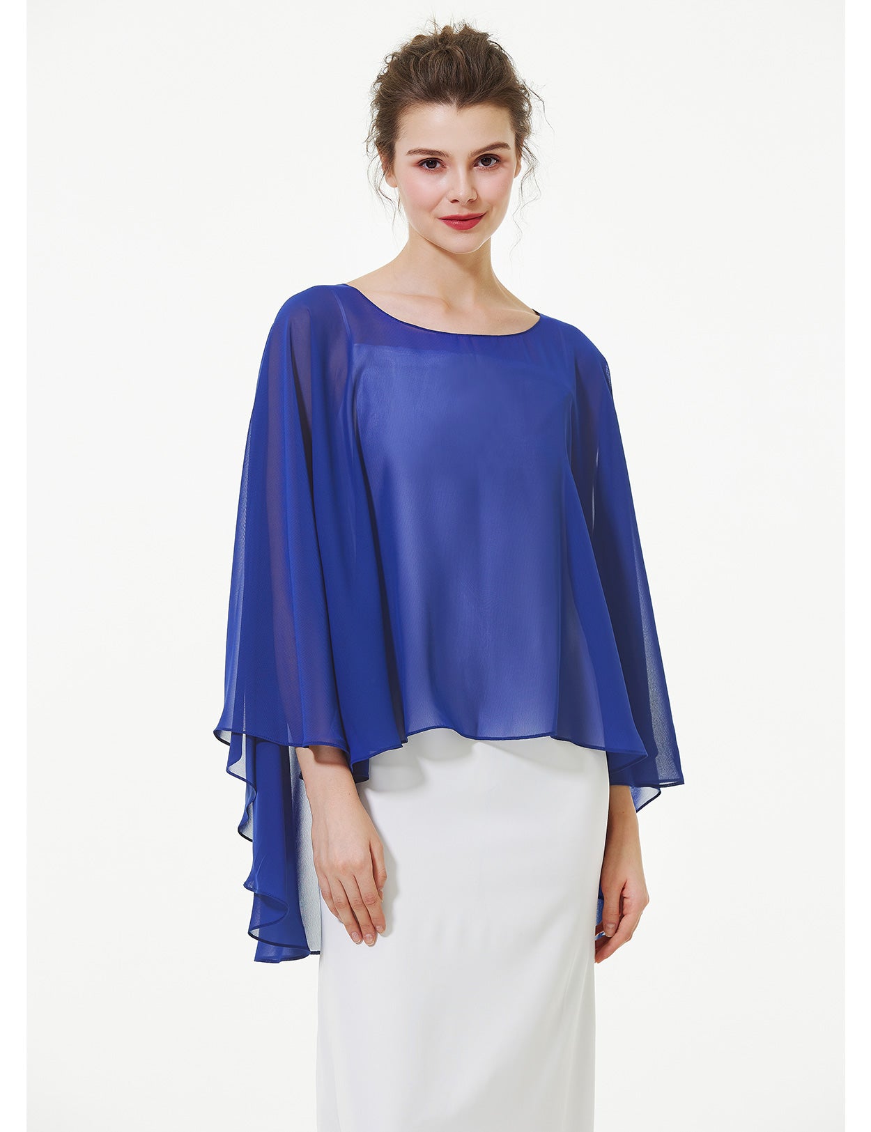 Cape en mousseline pour femme | Étole transparente et châle de soirée pour mariage d'automne