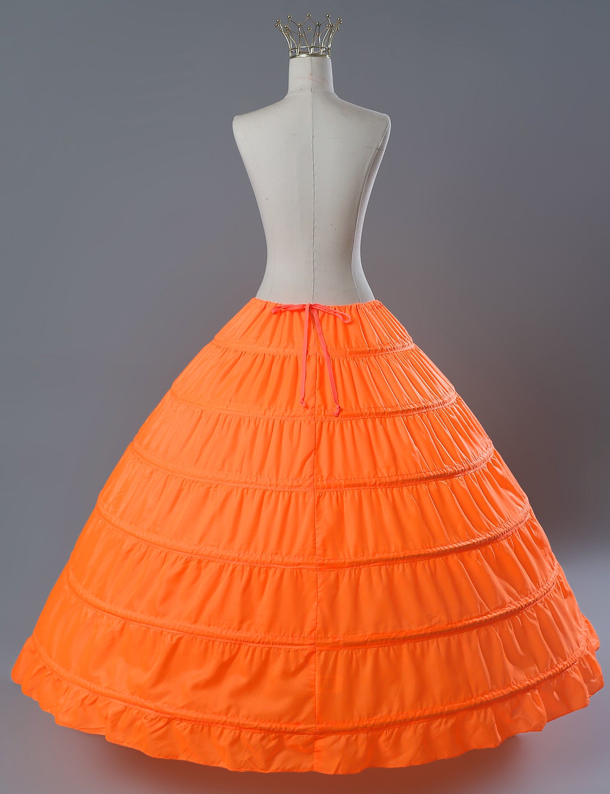 Crinoline trapèze à 6 cerceaux pour robes de mariée longues au sol
