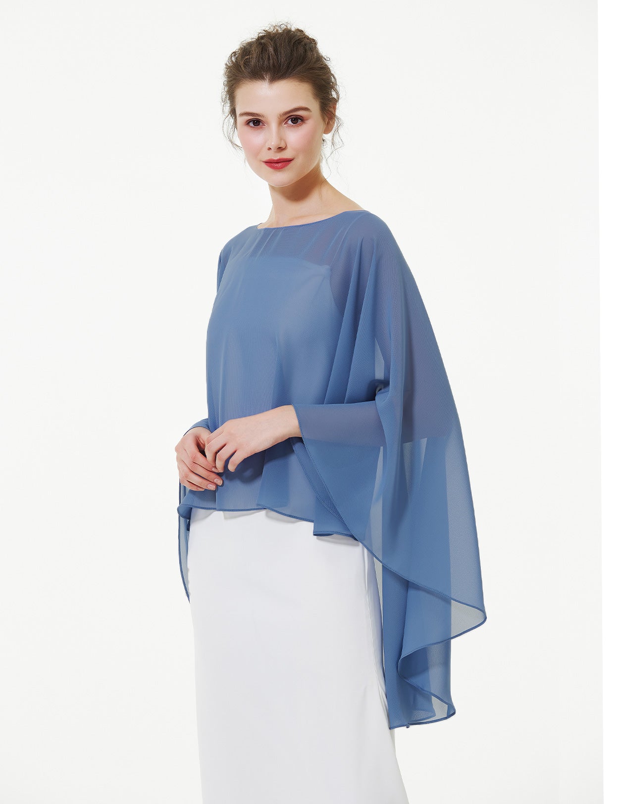 Cape en mousseline pour femme | Étole transparente et châle de soirée pour mariage d'automne