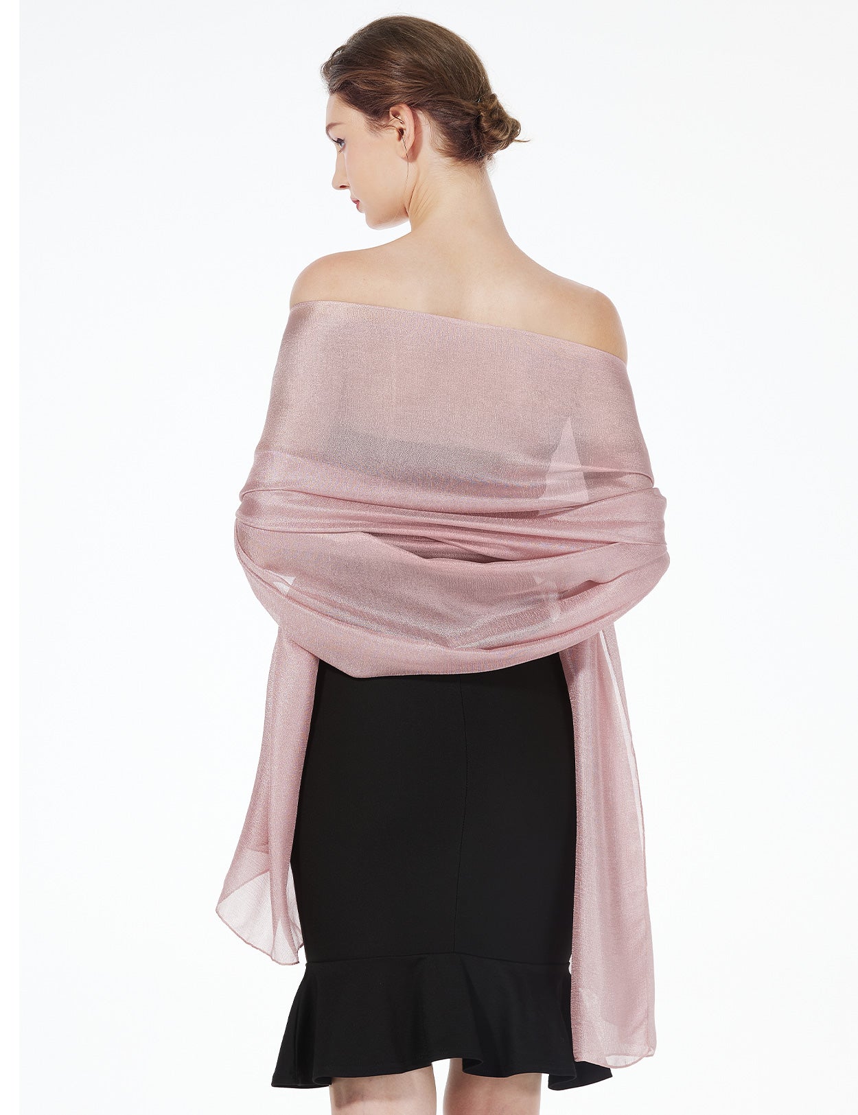 Elegant Silky Scarf for Wedding & Evening Dress, Lightweight Shawl Wrap