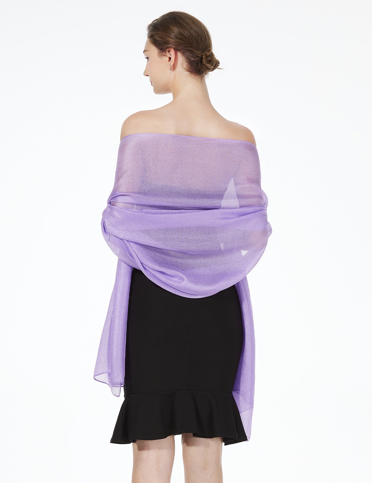Elegant Silky Scarf for Wedding & Evening Dress, Lightweight Shawl Wrap