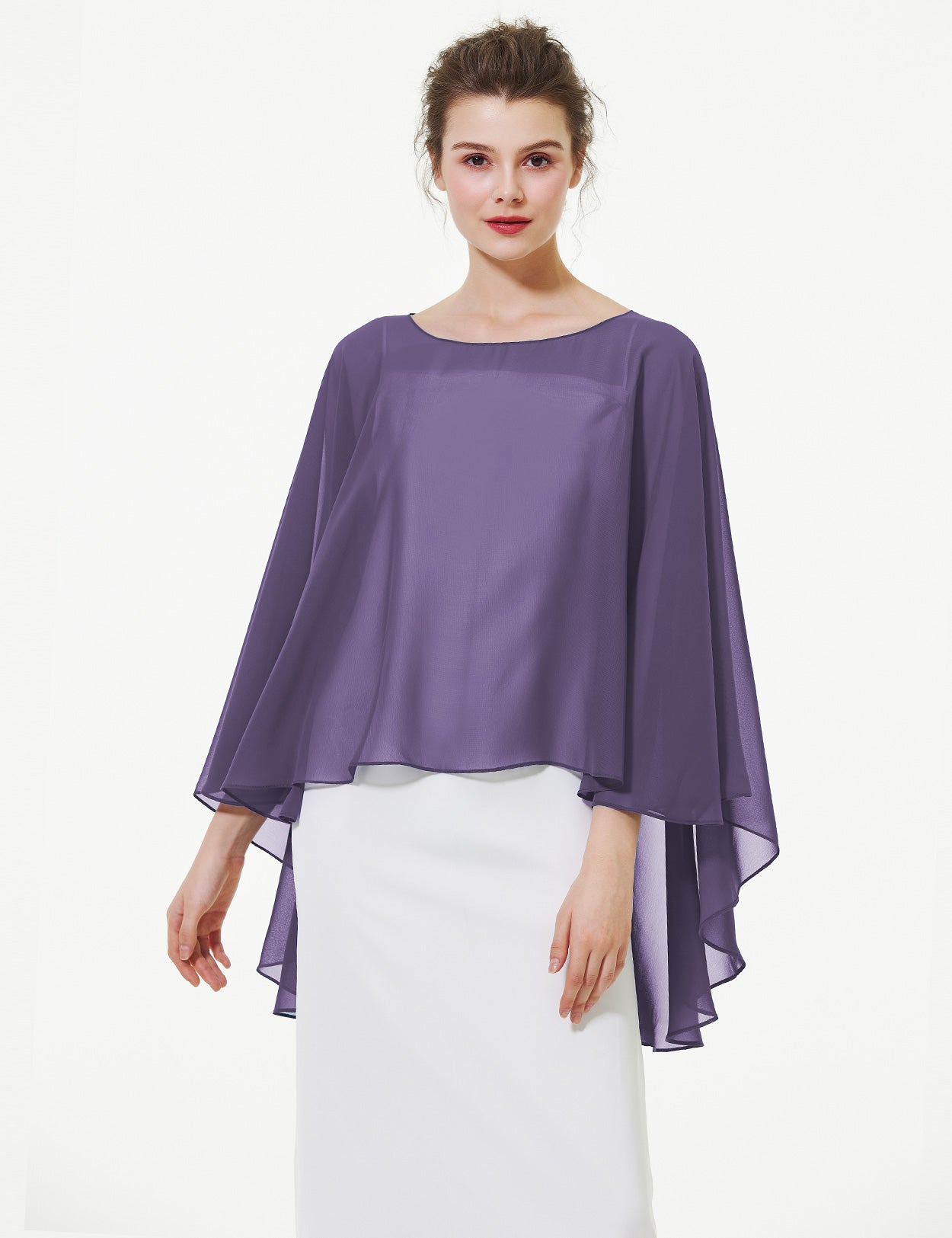 Cape en mousseline pour femme | Étole transparente et châle de soirée pour mariage d'automne