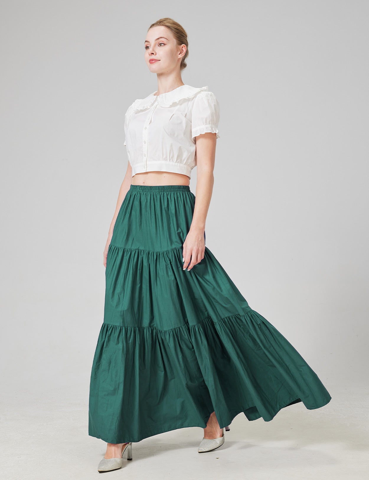 100% Cotton Renaissance Medieval Boho Maxi Skirt for Women