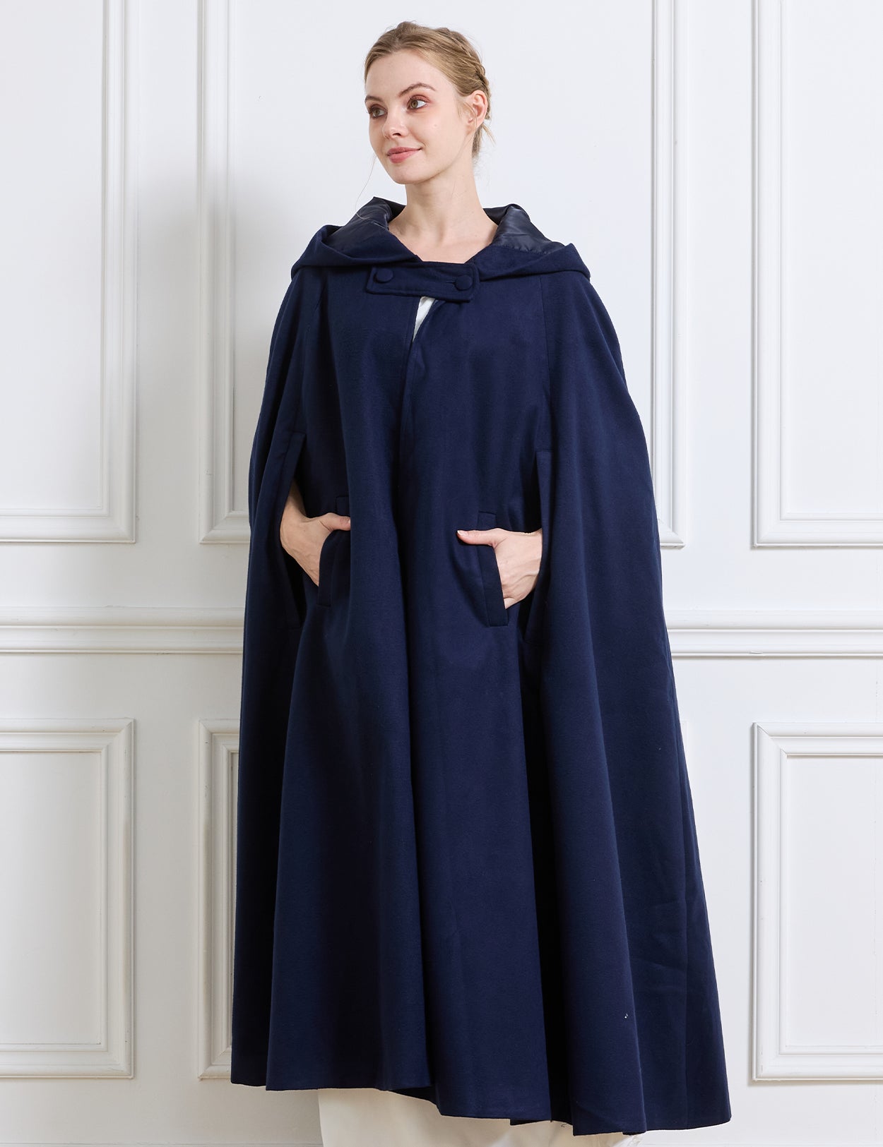 Eleganter Kapuzenumhang für Damen – Hochzeits- und Halloween-Umhang