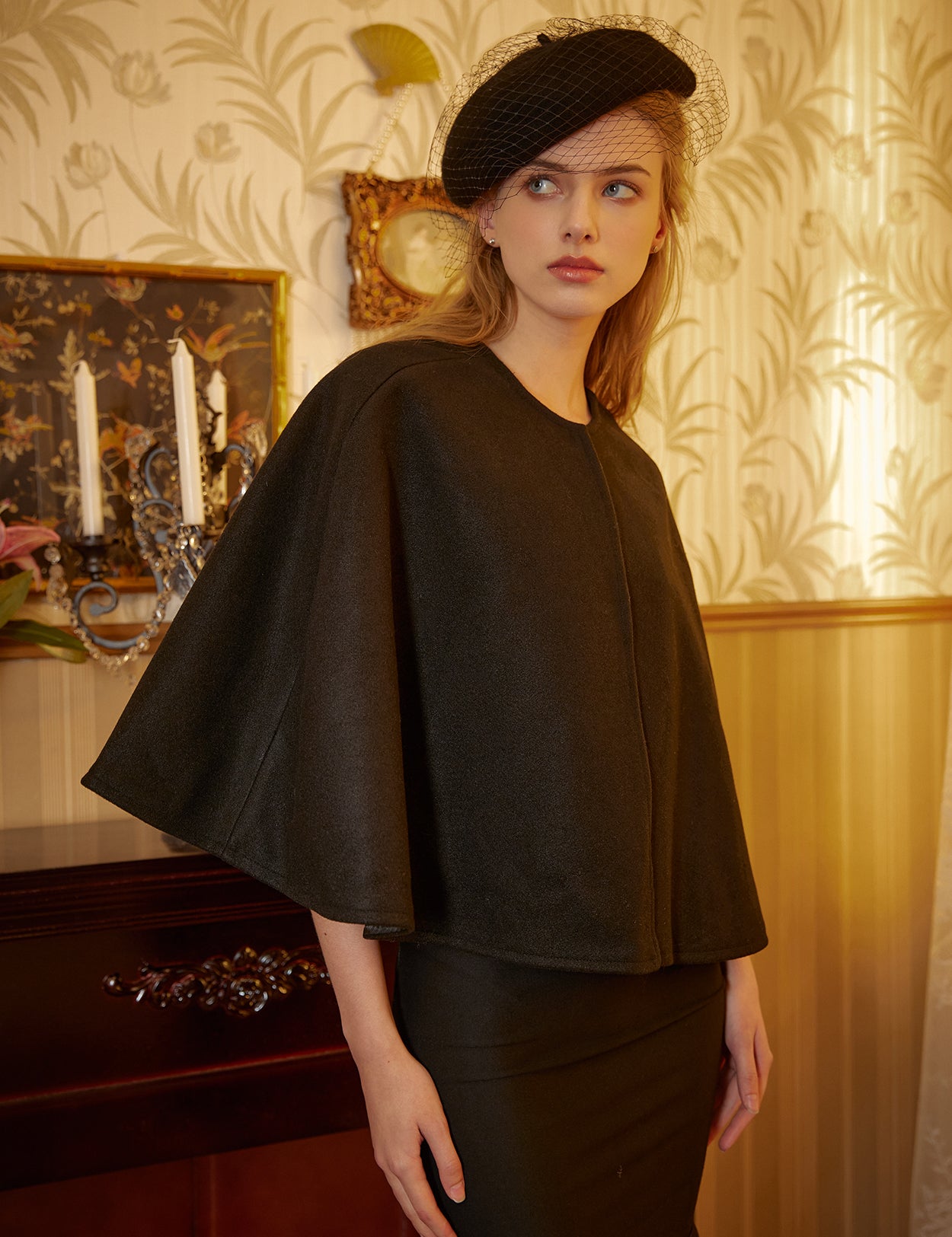 Elegante Xale-Capa Nupcial para Senhora