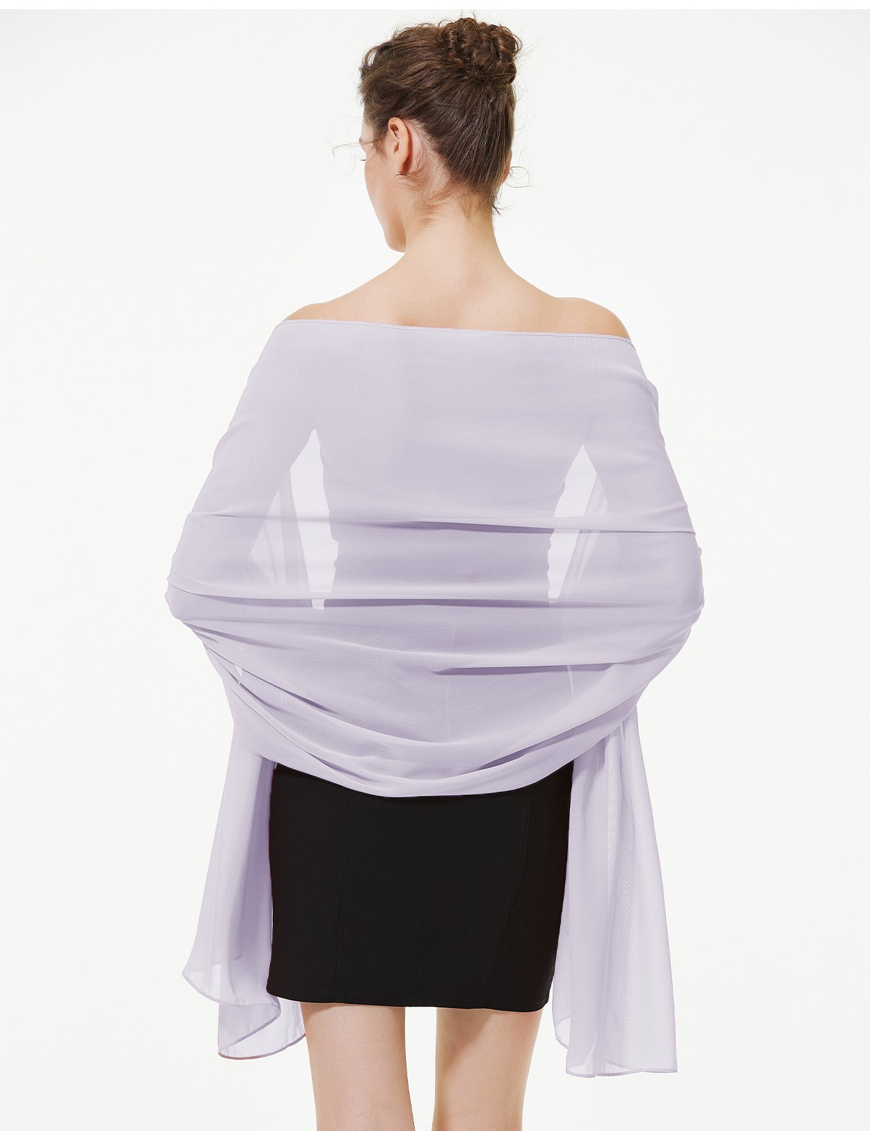 Elegant Chiffon Wedding Shawl for Brides & Evening Dresses (22 Colors)
