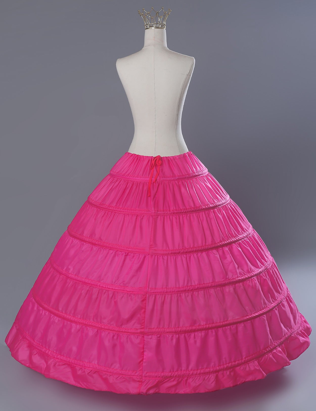 Crinoline trapèze à 6 cerceaux pour robes de mariée longues au sol