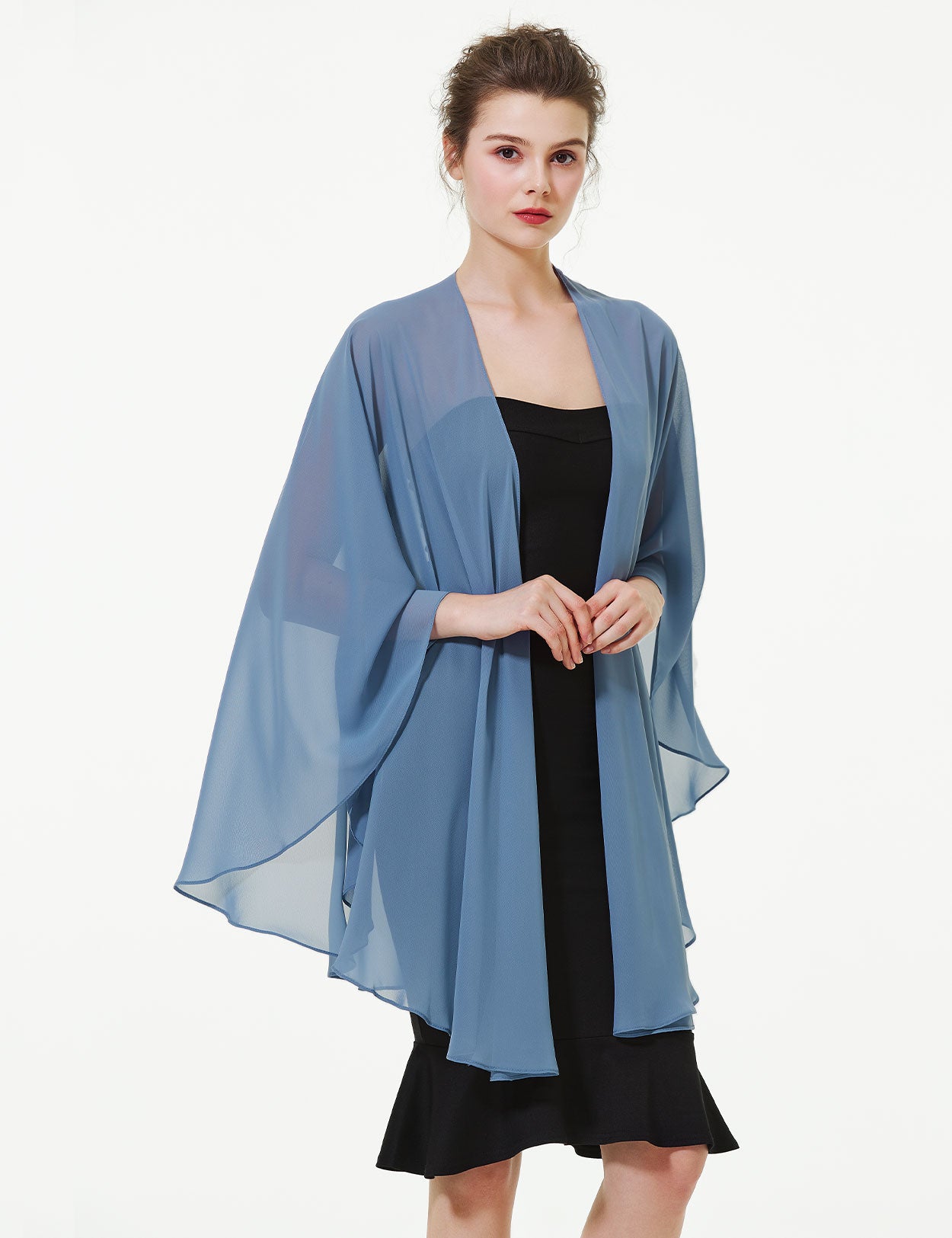 Elegant Chiffon Wedding Shawl - Bridal Evening Scarf Wrap
