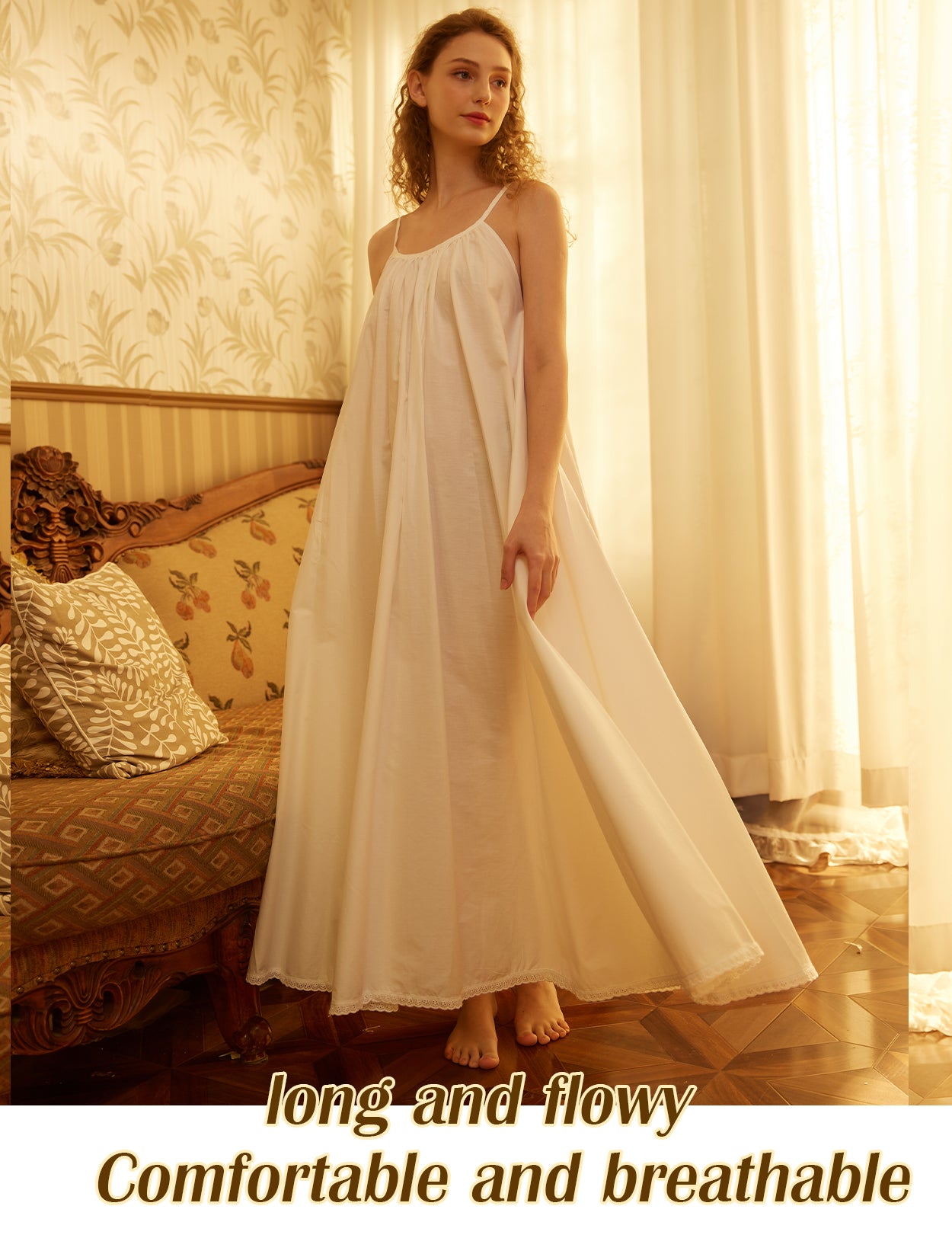 Pure Cotton Victorian Nightgown - Bridal Sleepwear