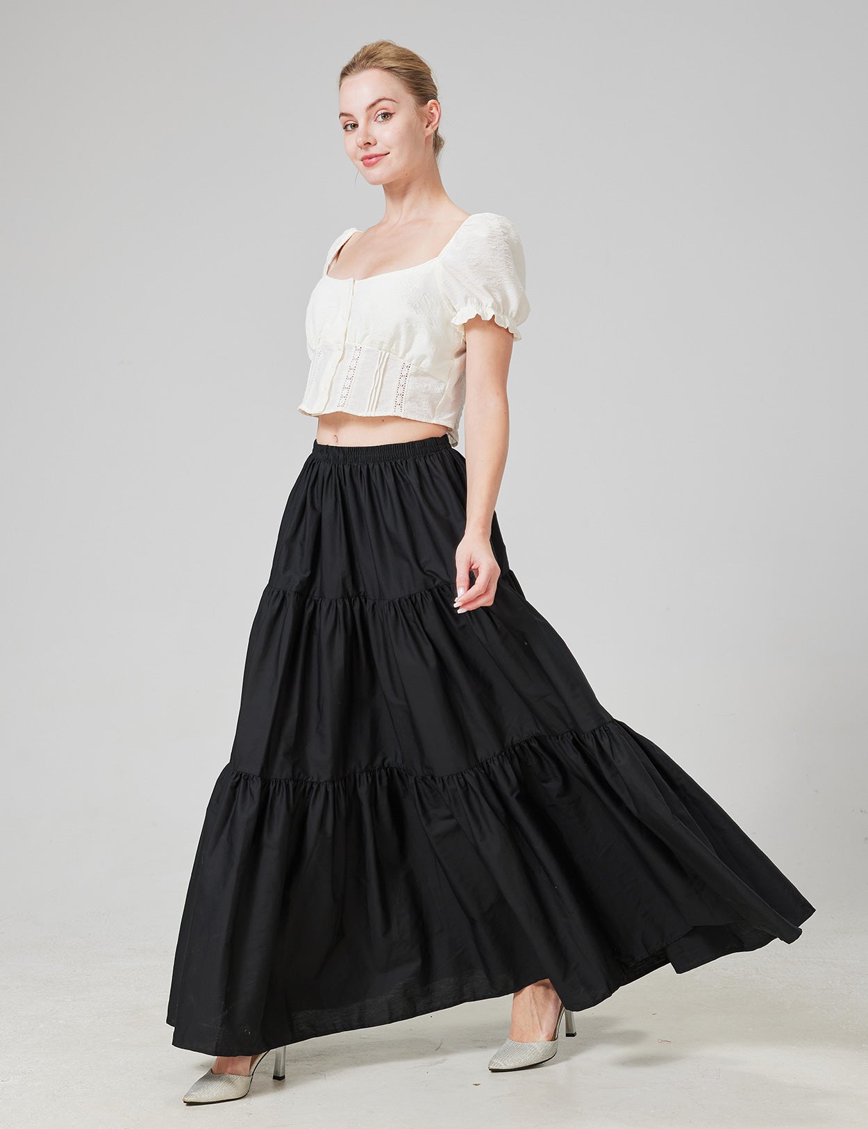 100% Cotton Renaissance Medieval Boho Maxi Skirt for Women