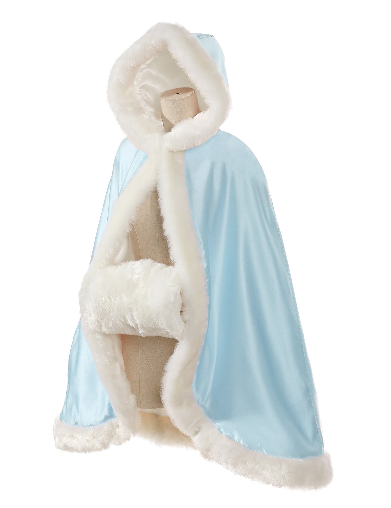 Cape en fourrure pour tout-petit : costume de demoiselle d'honneur et de cape à capuche de Noël