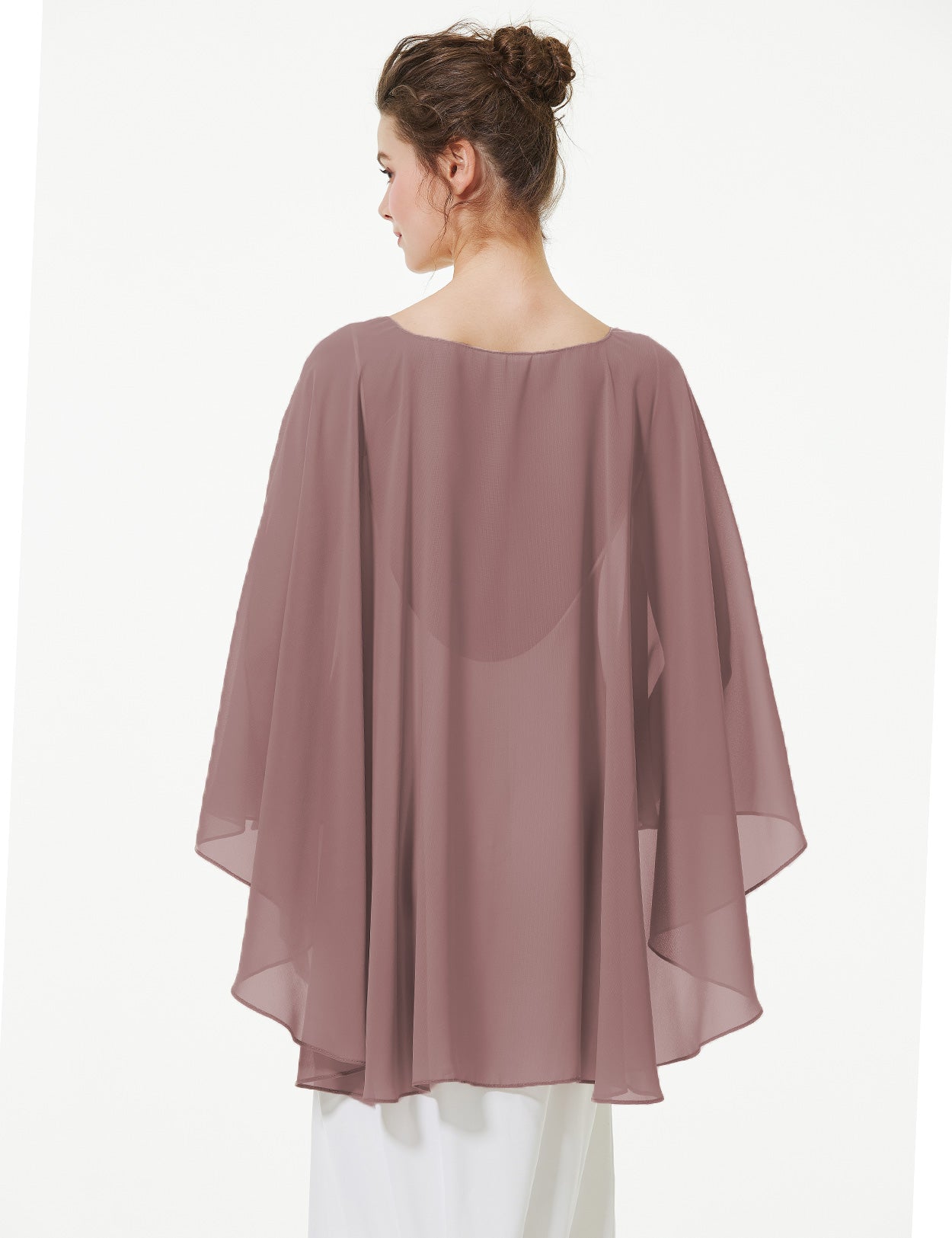 Cape en mousseline pour femme | Étole transparente et châle de soirée pour mariage d'automne