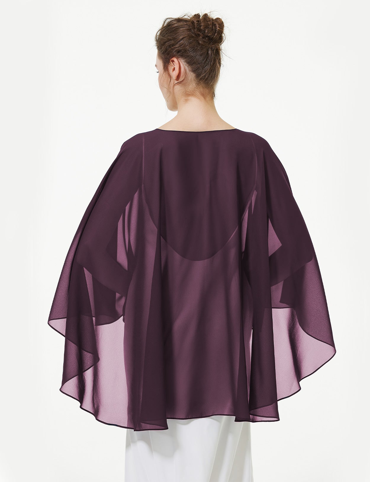 Cape en mousseline pour femme | Étole transparente et châle de soirée pour mariage d'automne