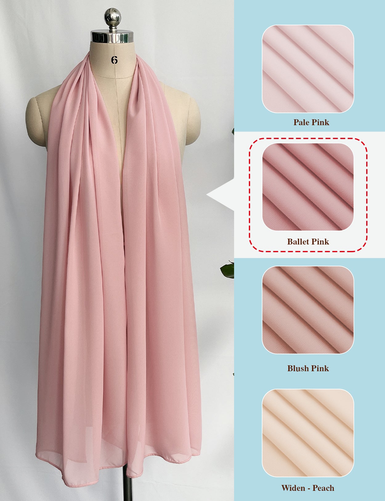 Elegant Chiffon Wedding Shawl for Brides & Evening Dresses (22 Colors)