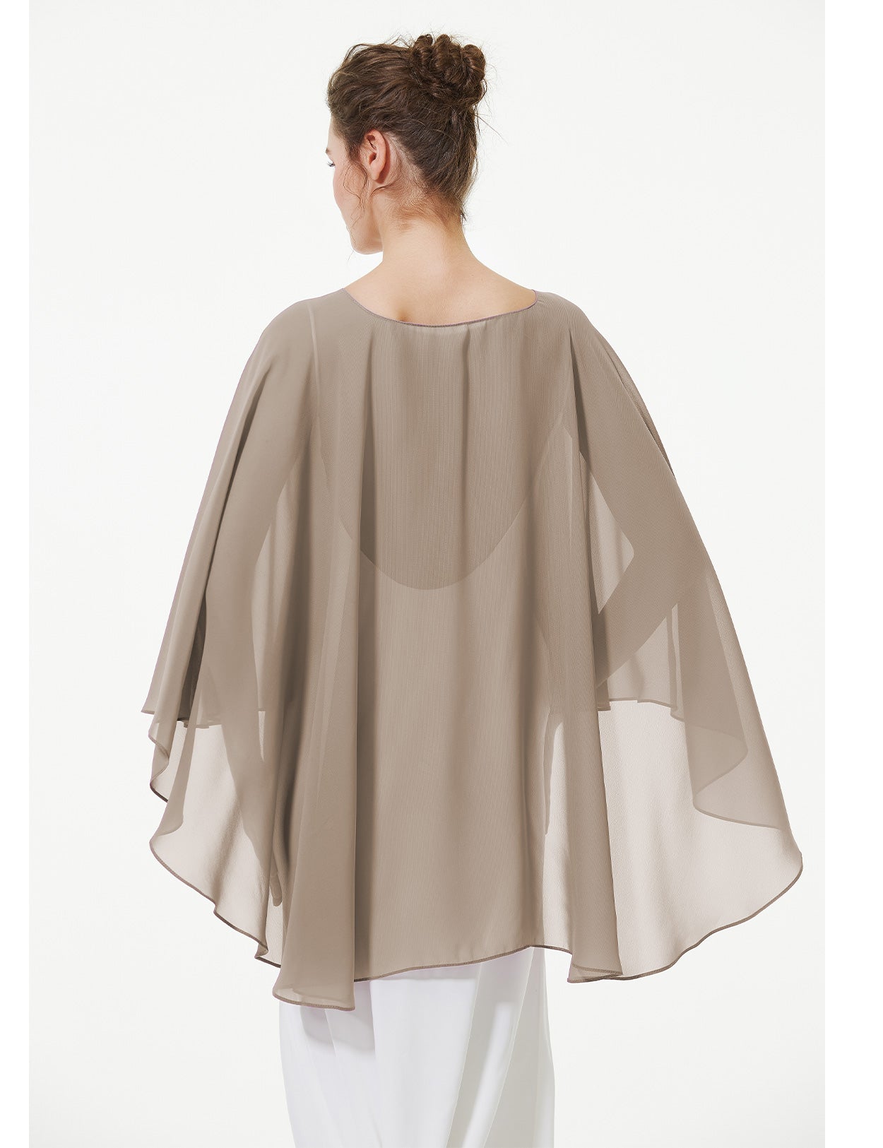 Cape en mousseline pour femme | Étole transparente et châle de soirée pour mariage d'automne
