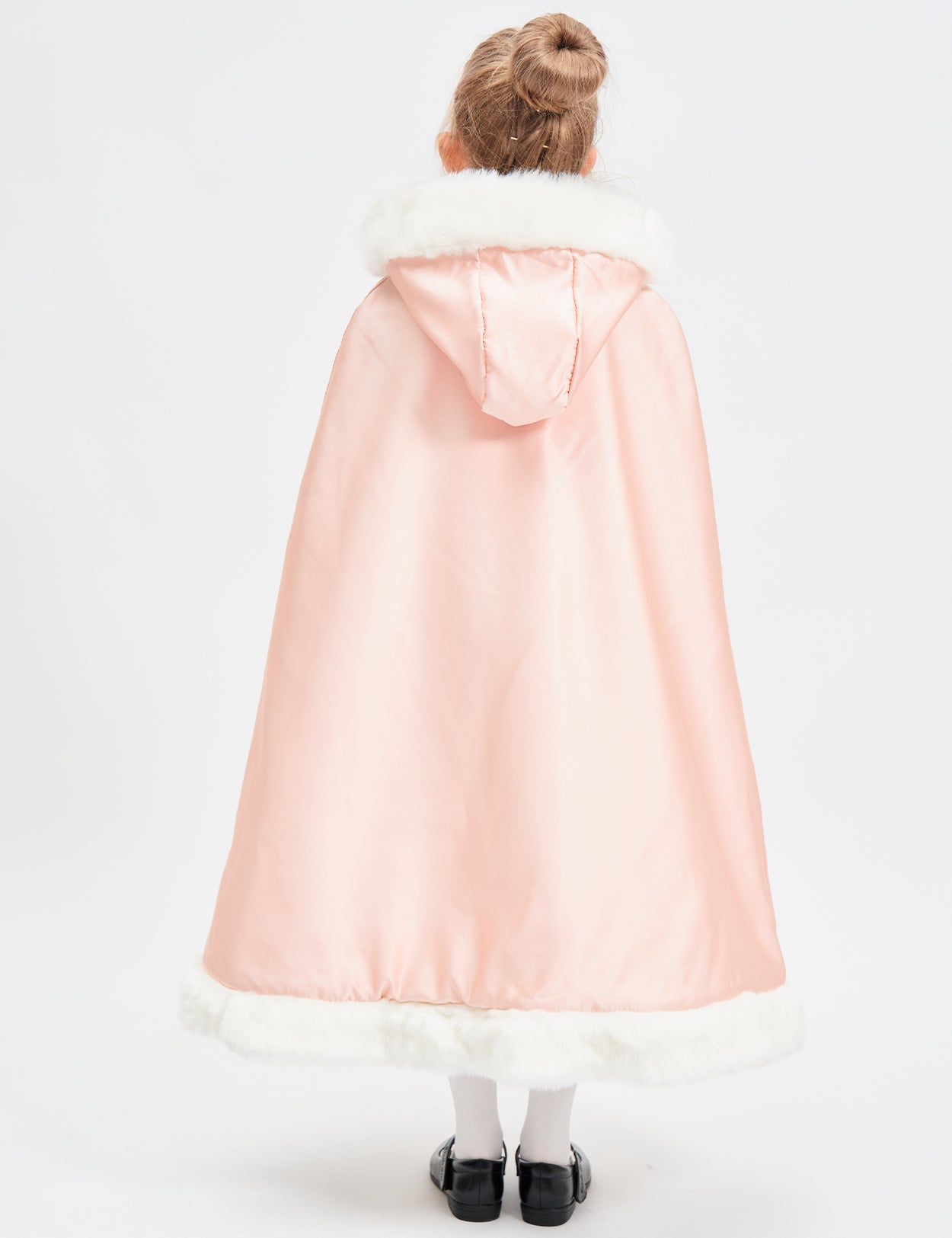 Cape en fourrure pour tout-petit : costume de demoiselle d'honneur et de cape à capuche de Noël