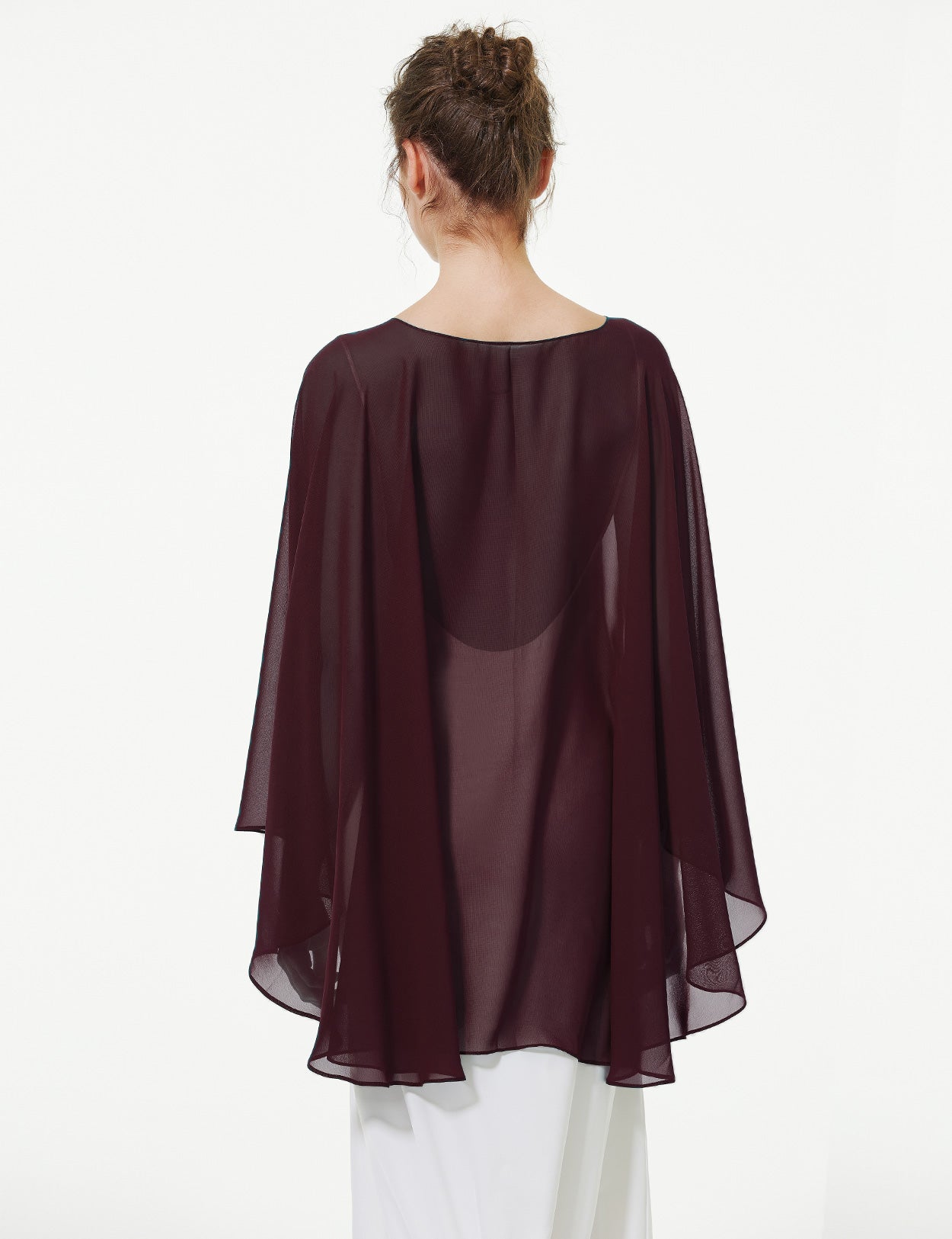 Cape en mousseline pour femme | Étole transparente et châle de soirée pour mariage d'automne