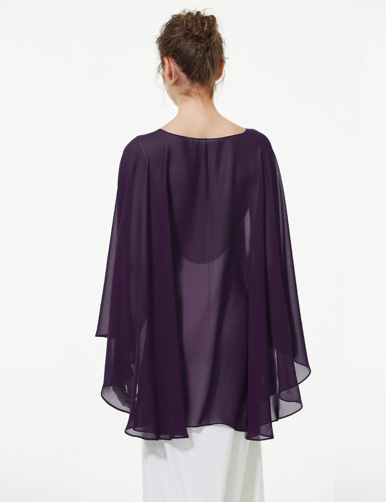 Cape en mousseline pour femme | Étole transparente et châle de soirée pour mariage d'automne