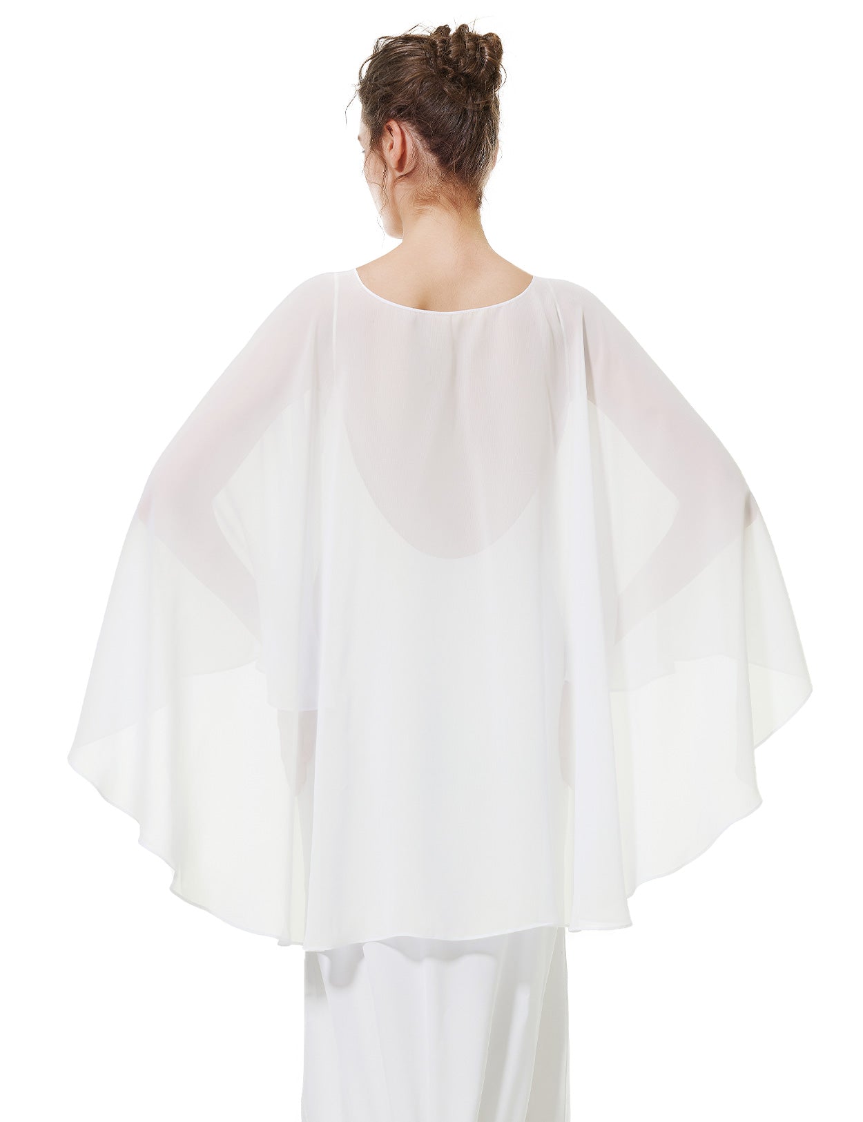 Cape en mousseline pour femme | Étole transparente et châle de soirée pour mariage d'automne