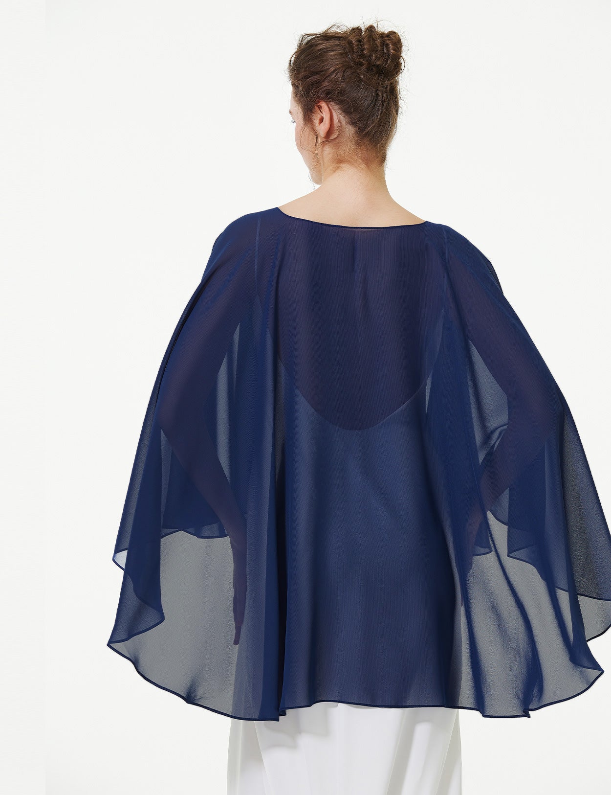 Cape en mousseline pour femme | Étole transparente et châle de soirée pour mariage d'automne