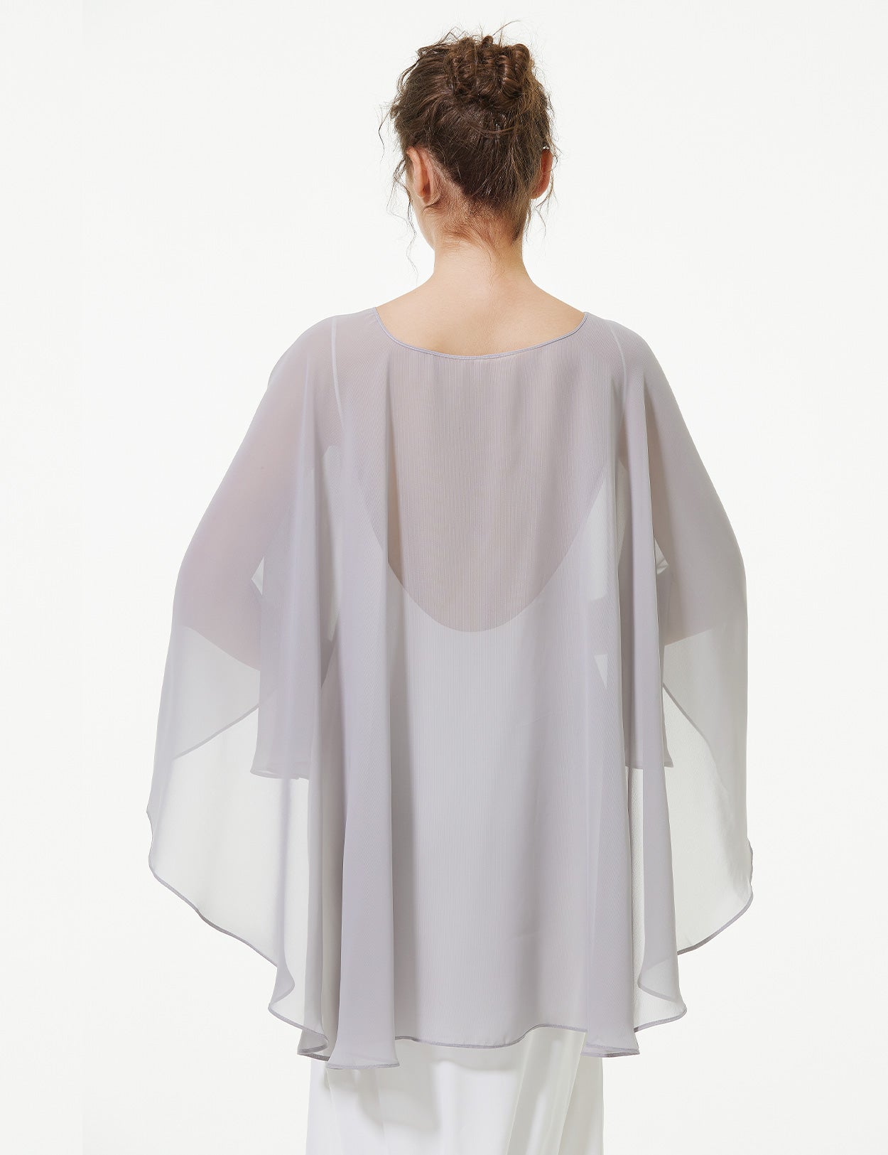 Cape en mousseline pour femme | Étole transparente et châle de soirée pour mariage d'automne